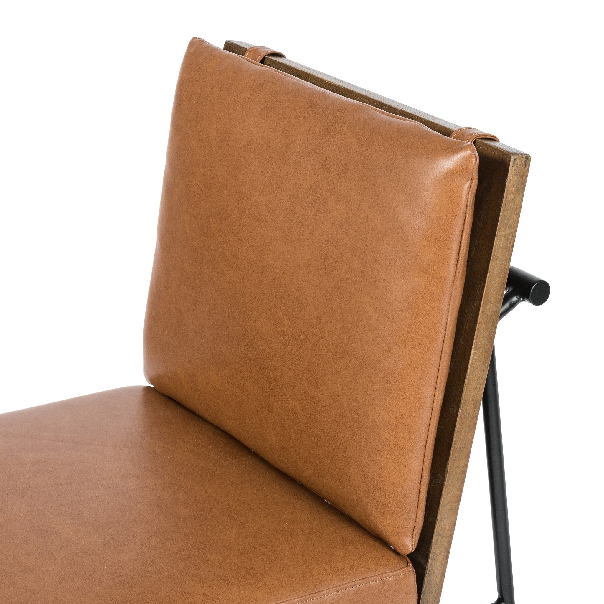 Four Hands Crete Dining Chair — Sierra Butterscotch-Midnight Iron-Amber Oak