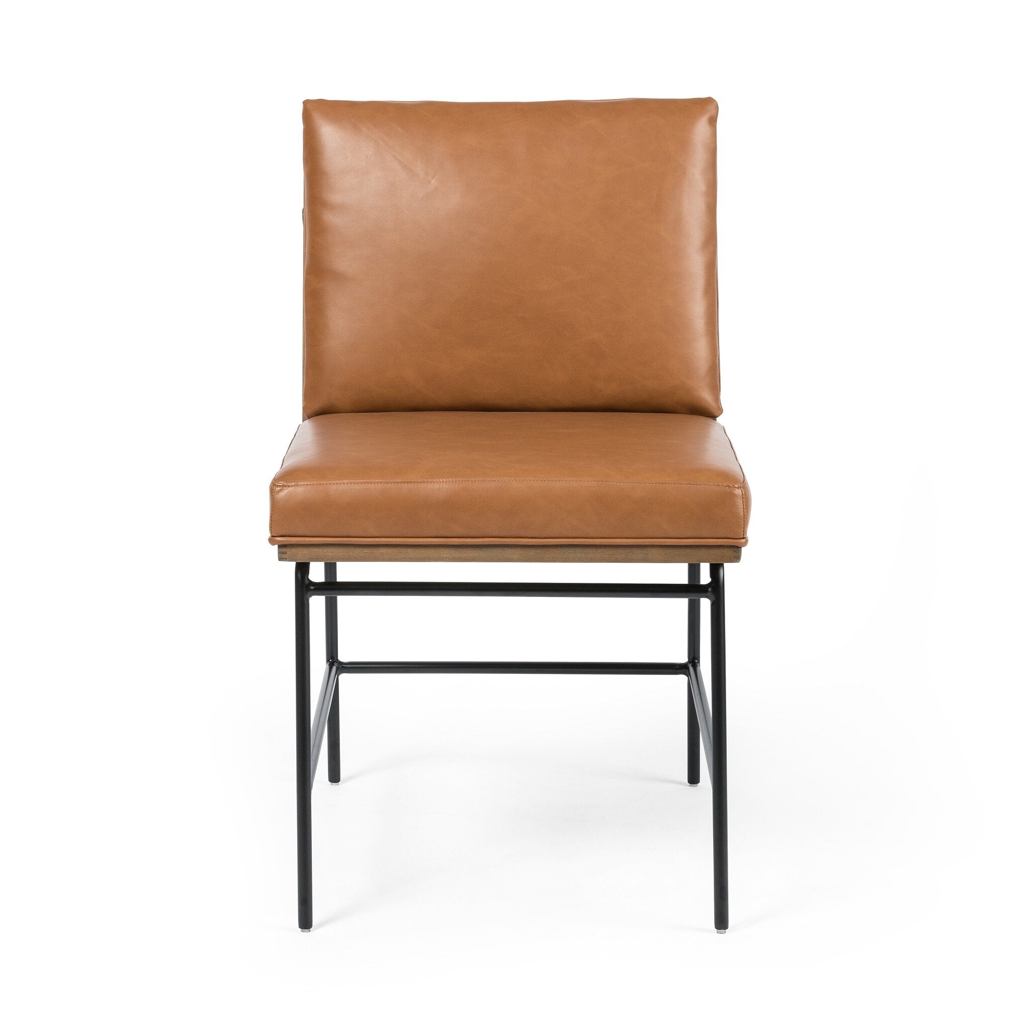 Four Hands Crete Dining Chair — Sierra Butterscotch-Midnight Iron-Amber Oak