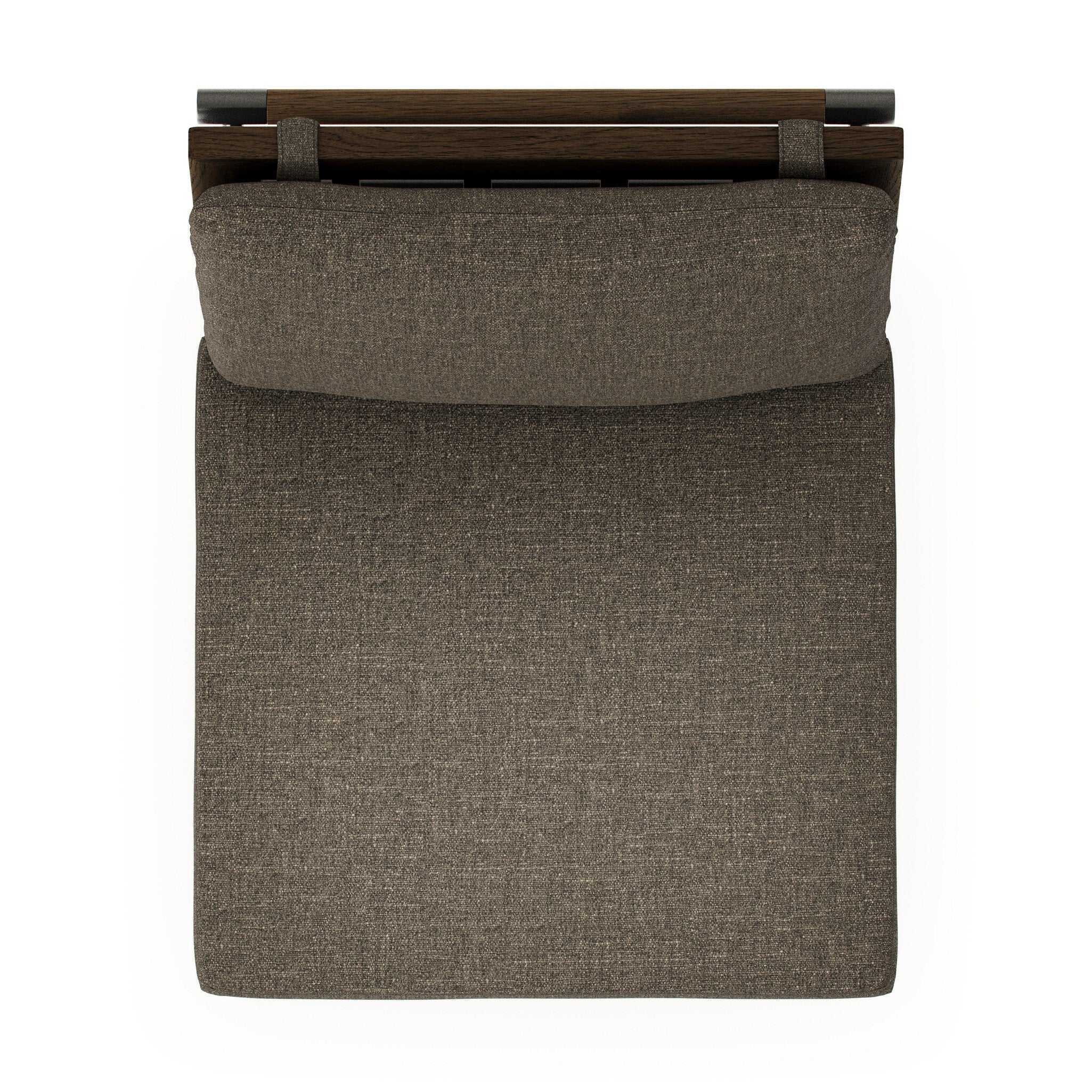 Four Hands Crete Dining Chair — Landale Charcoal-Midnight Iron-Sienna Brown Oak