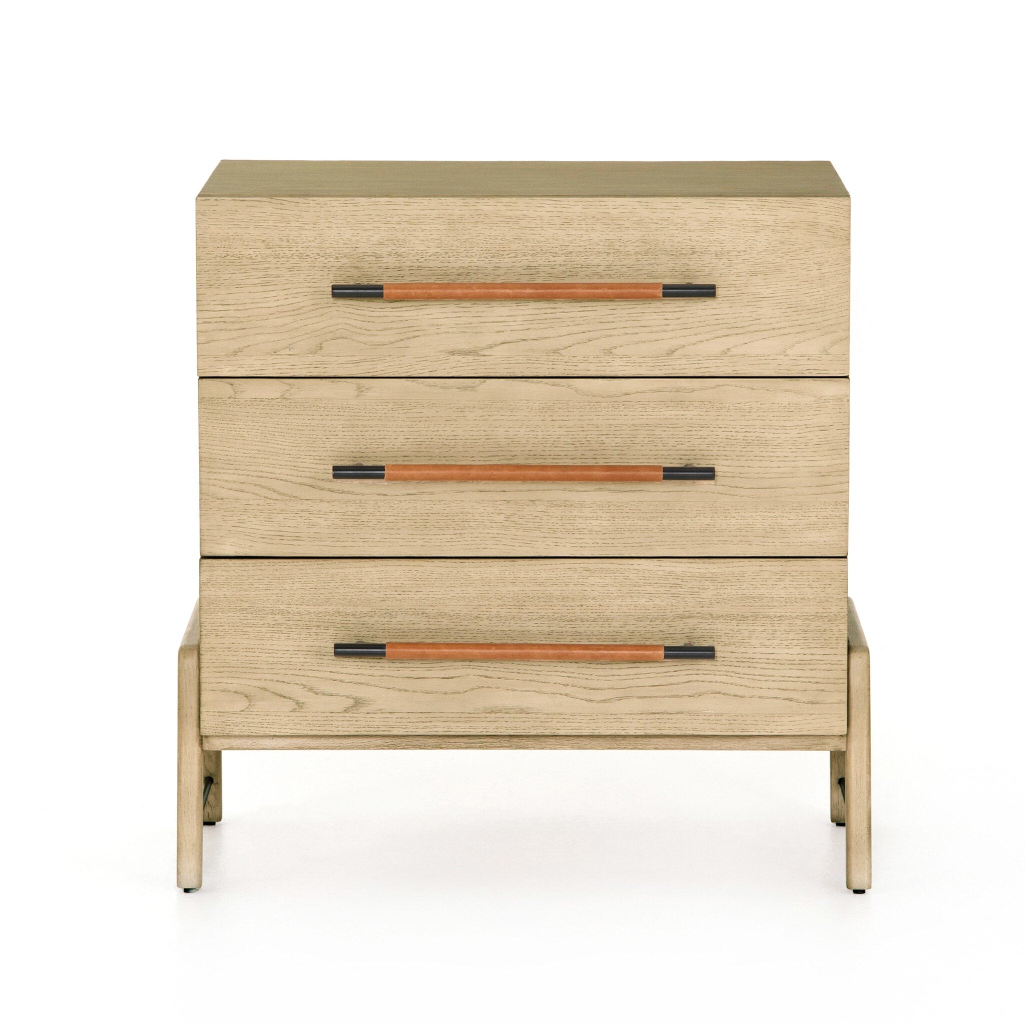 Four Hands Rosedale 3 Drawer Dresser — Yucca Oak Veneer-Chaps Sand-Gunmetal