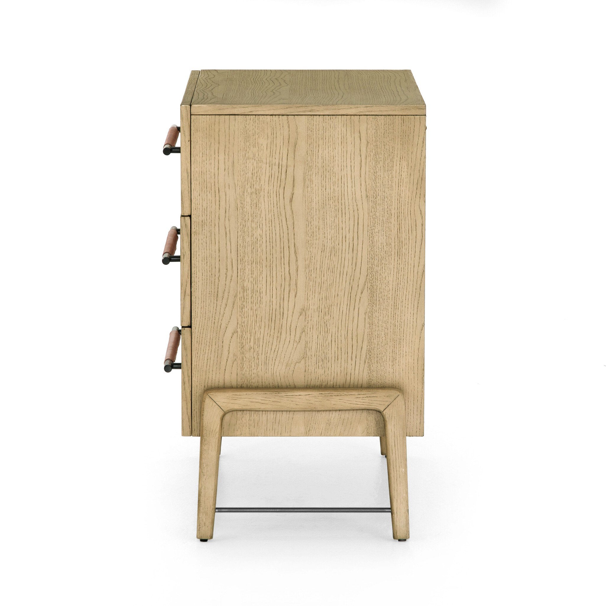 Four Hands Rosedale 3 Drawer Dresser — Yucca Oak Veneer-Chaps Sand-Gunmetal
