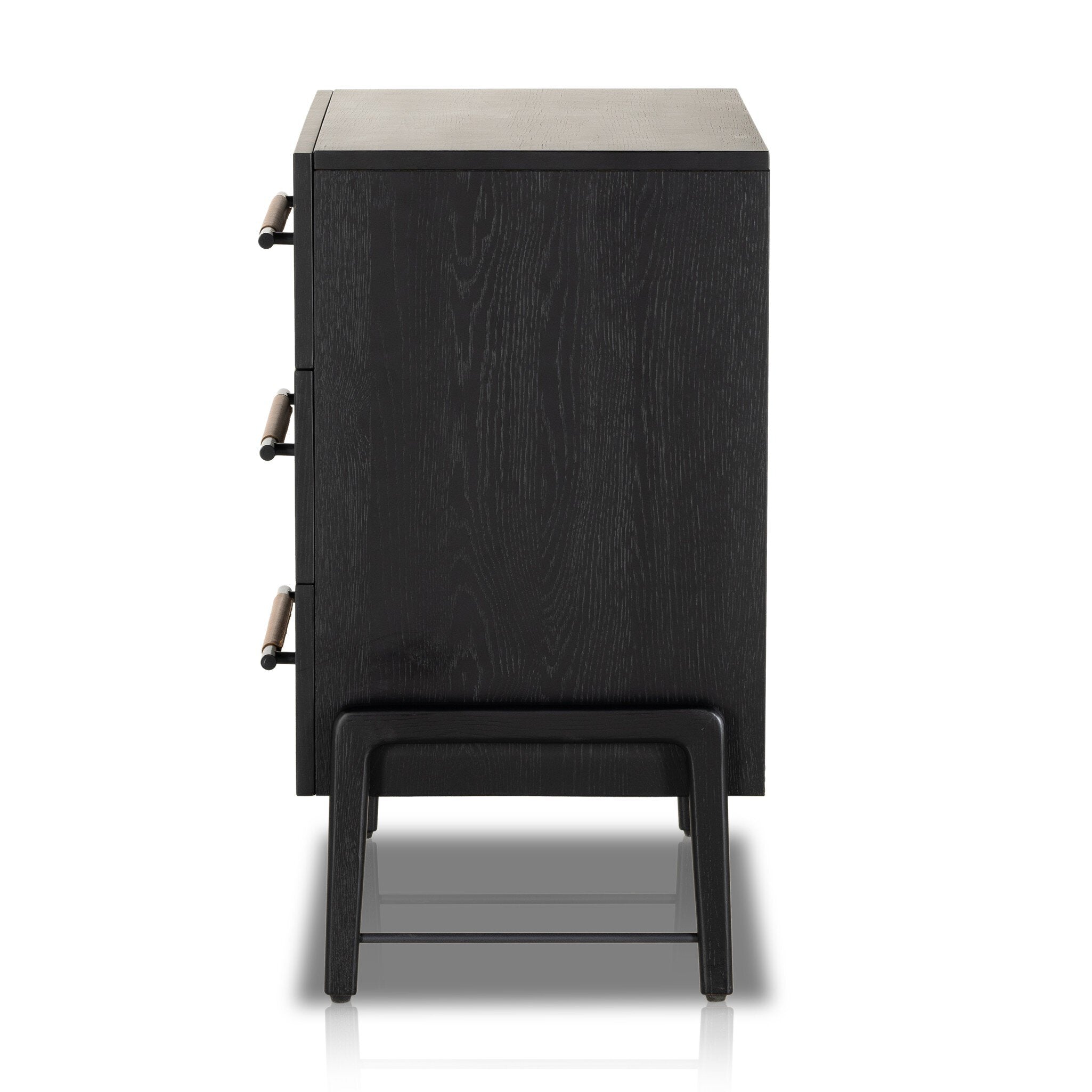 Four Hands Rosedale 3 Drawer Dresser — Ebony Oak-Chaps Sand-Gunmetal