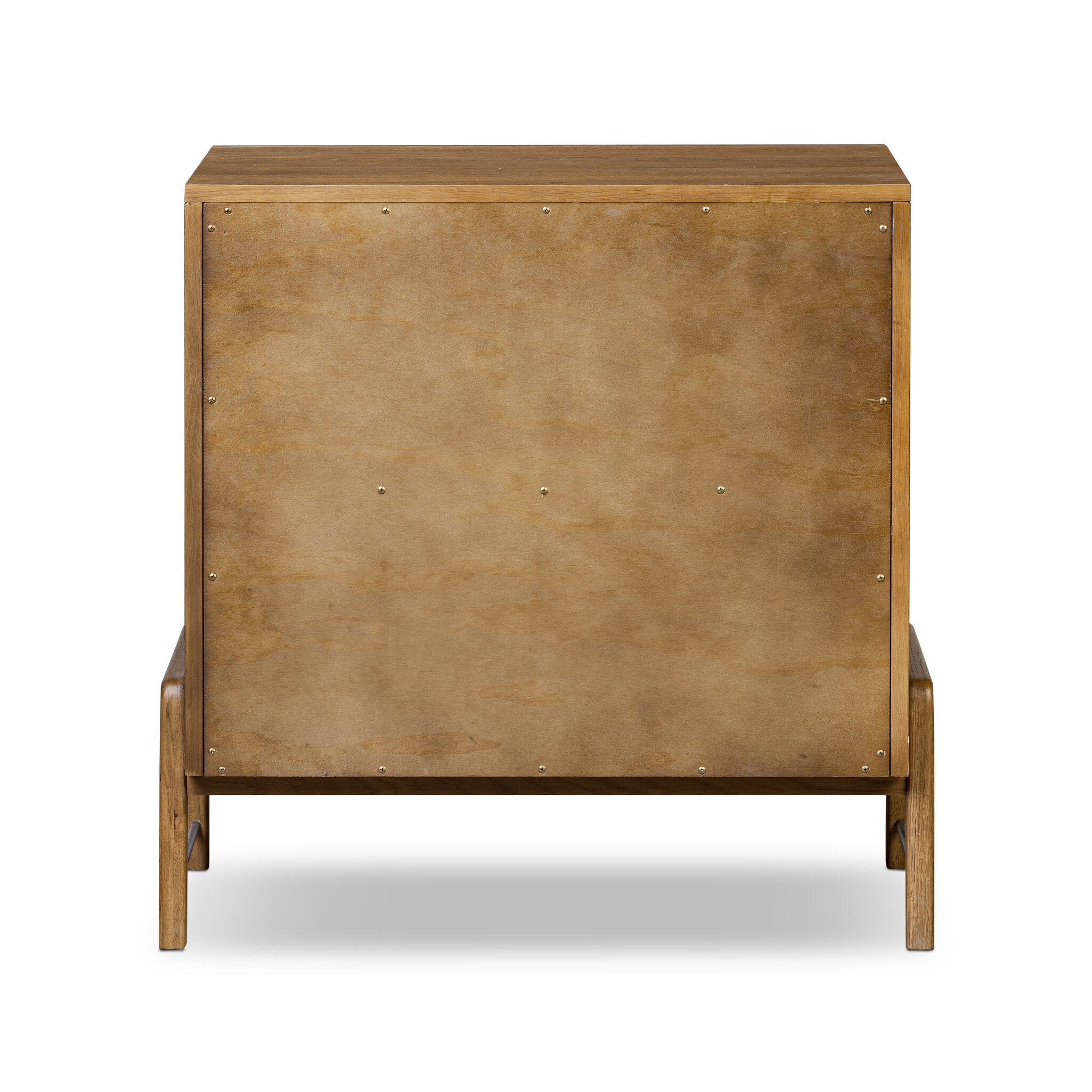 Four Hands Rosedale 3 Drawer Dresser — Amber Oak-Chaps Ebony-Burnished Bronze