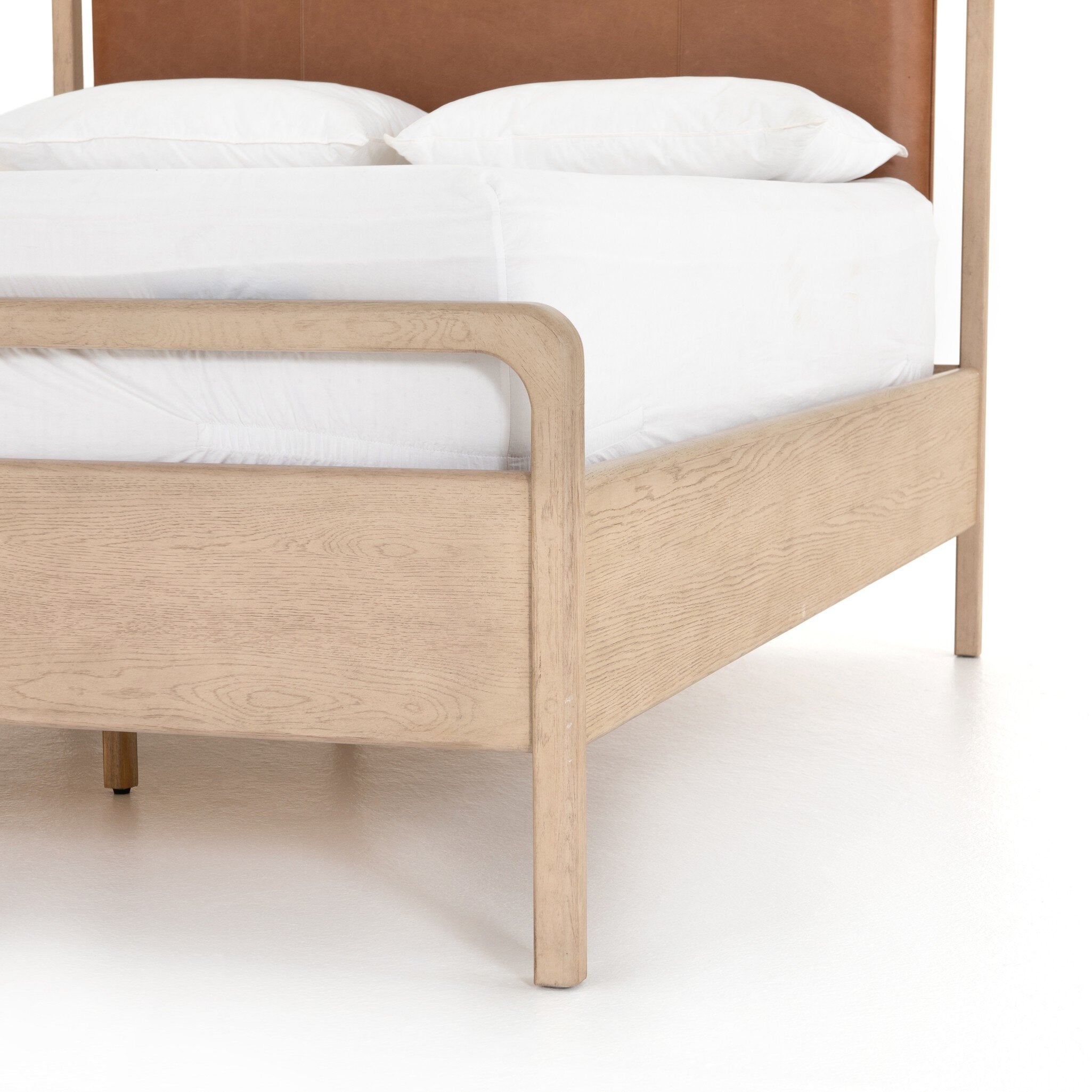 Four Hands Rosedale Bed — Yucca Oak Veneer-Chaps Sand-Yucca Oak-Queen