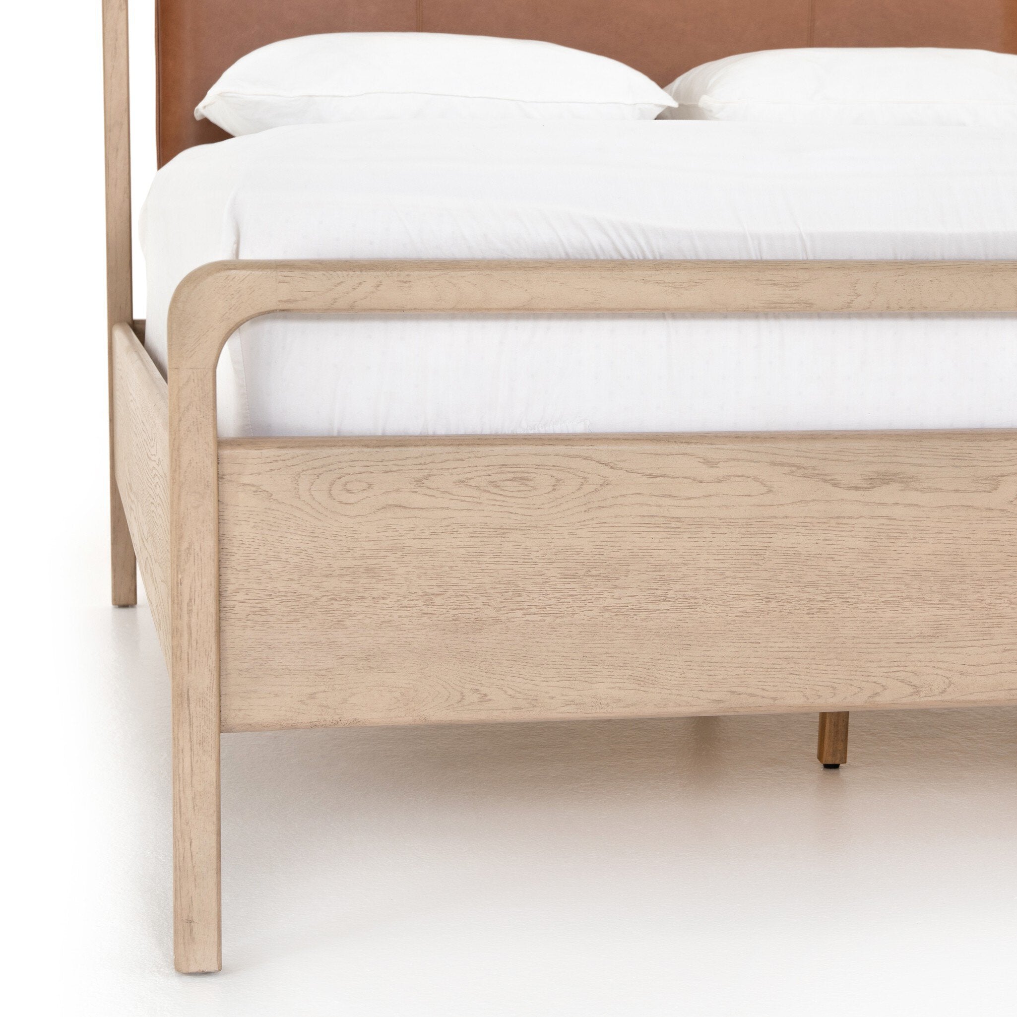 Four Hands Rosedale Bed — Yucca Oak Veneer-Chaps Sand-Yucca Oak-Queen