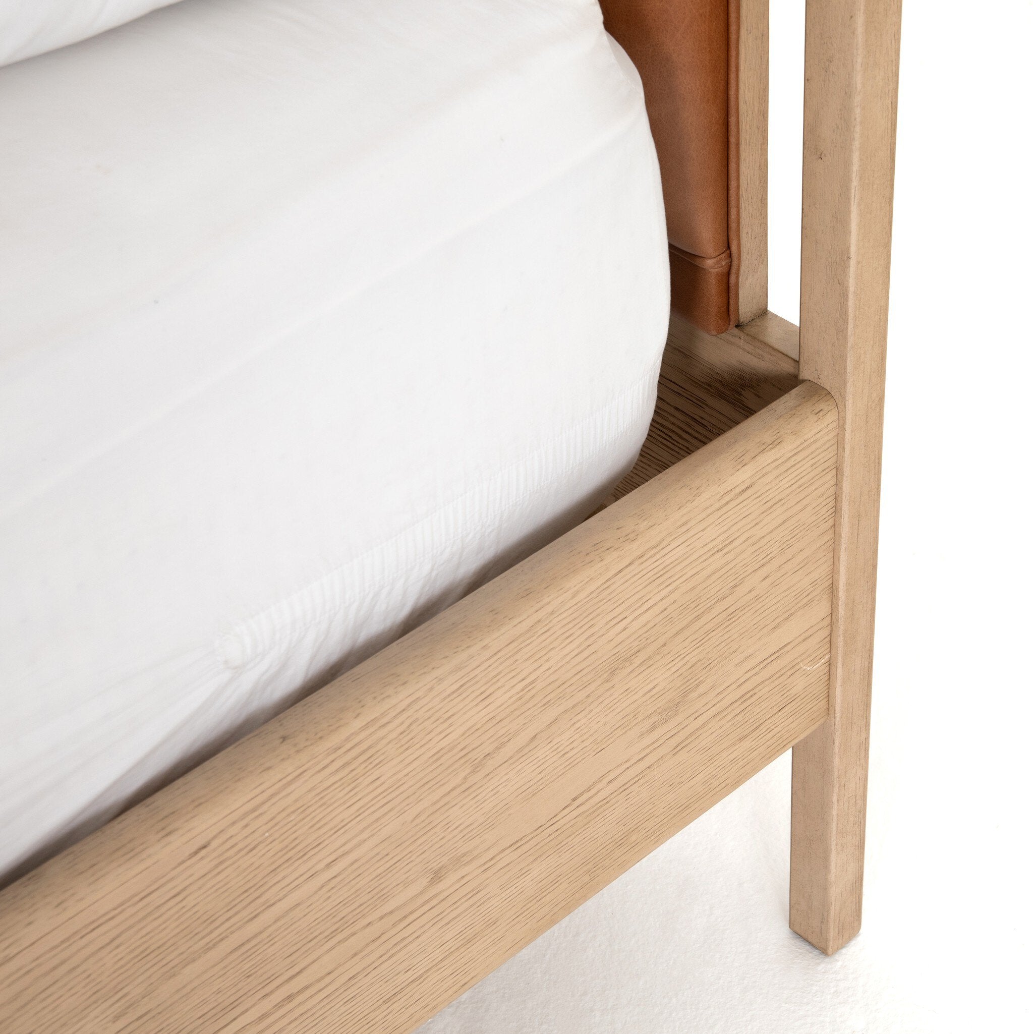 Four Hands Rosedale Bed — Yucca Oak Veneer-Chaps Sand-Yucca Oak-King