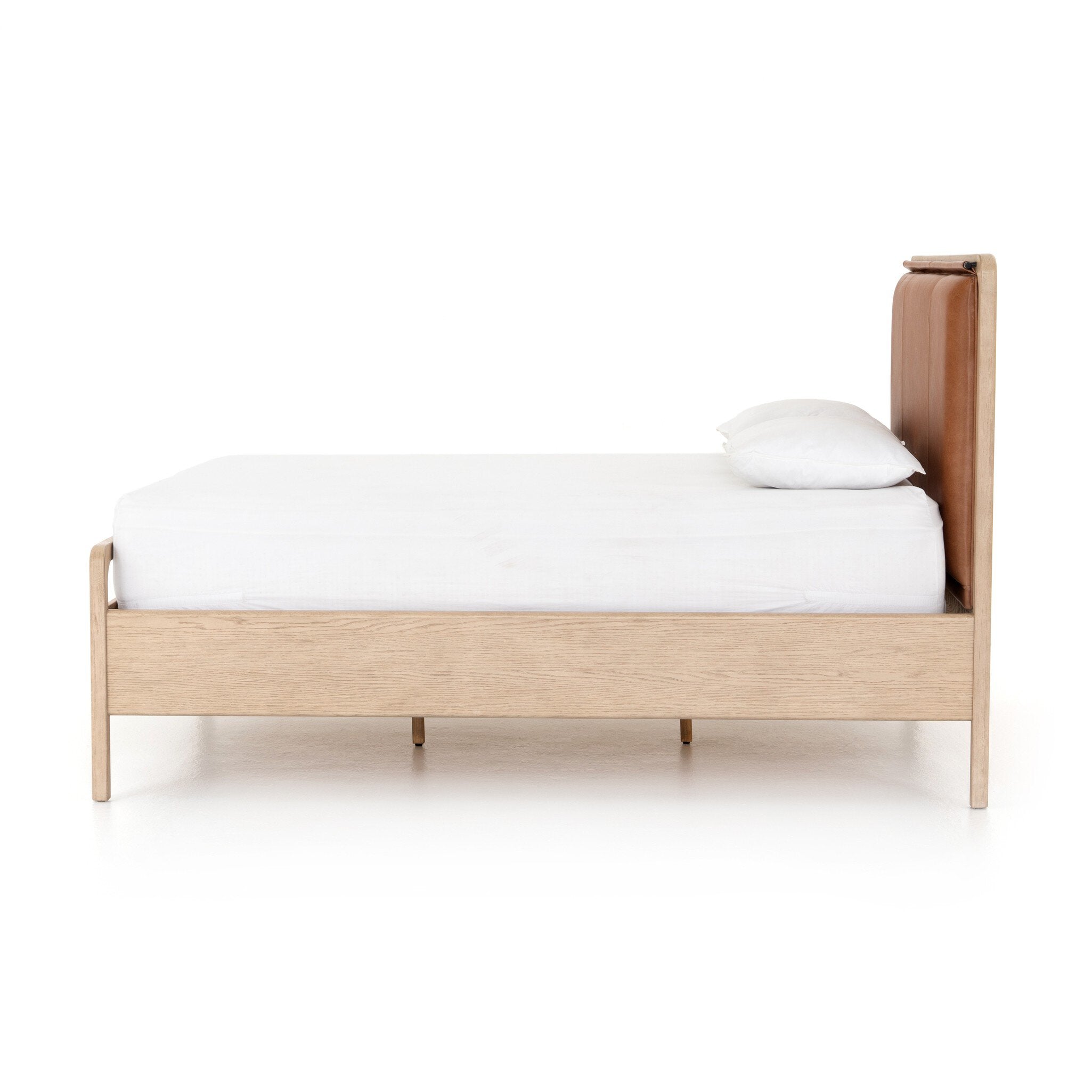 Four Hands Rosedale Bed — Yucca Oak Veneer-Chaps Sand-Yucca Oak-King