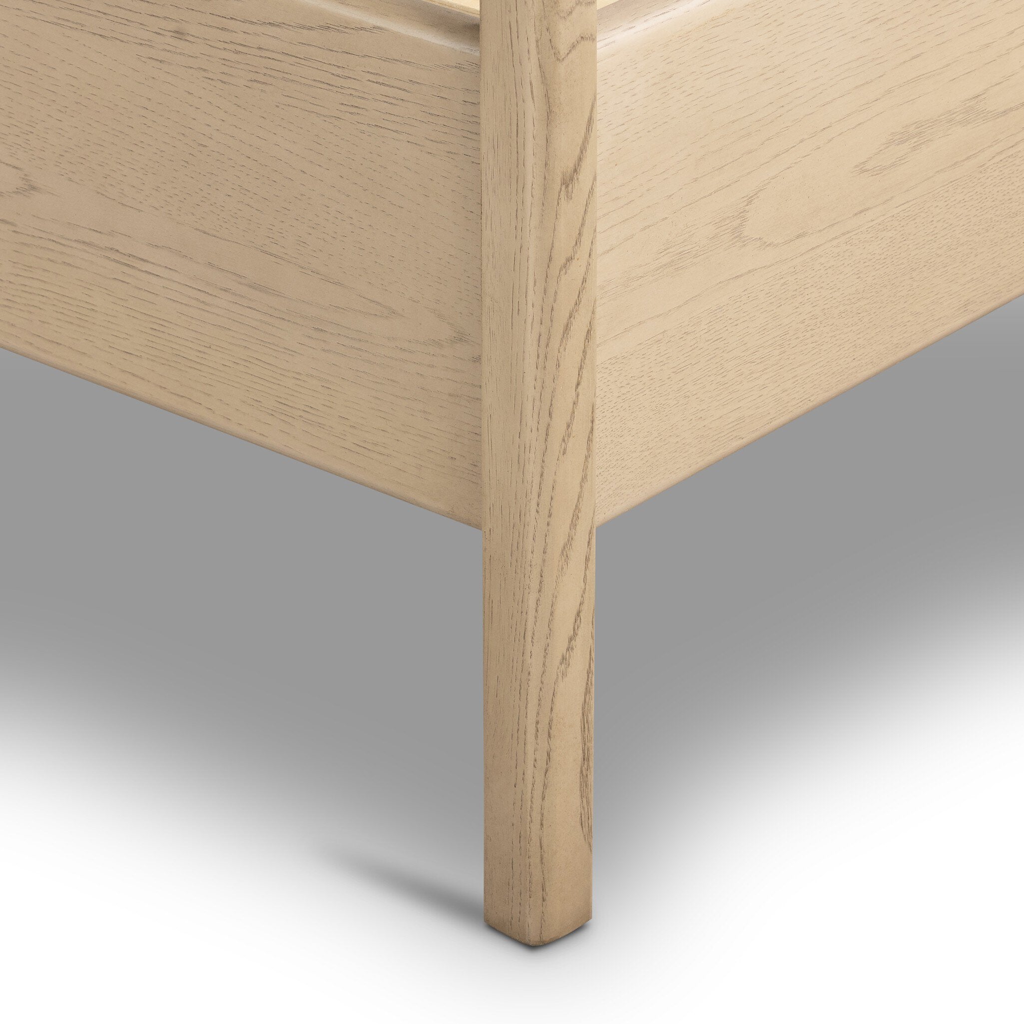 Four Hands Rosedale Bed — Yucca Oak Veneer-Knoll Natural-Yucca Oak-King