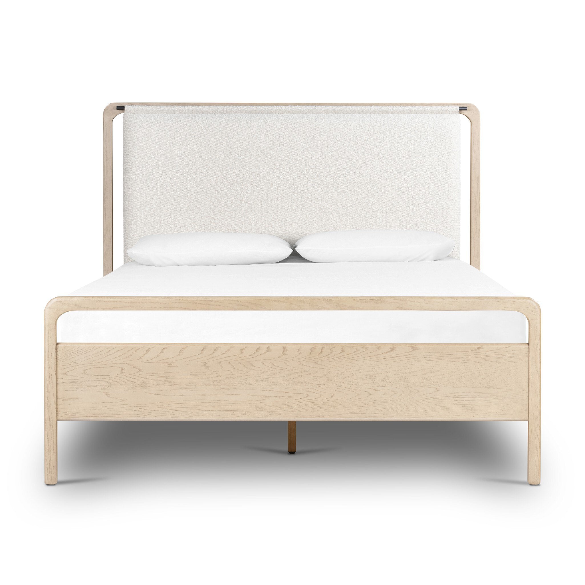 Four Hands Rosedale Bed — Yucca Oak Veneer-Knoll Natural-Yucca Oak-King