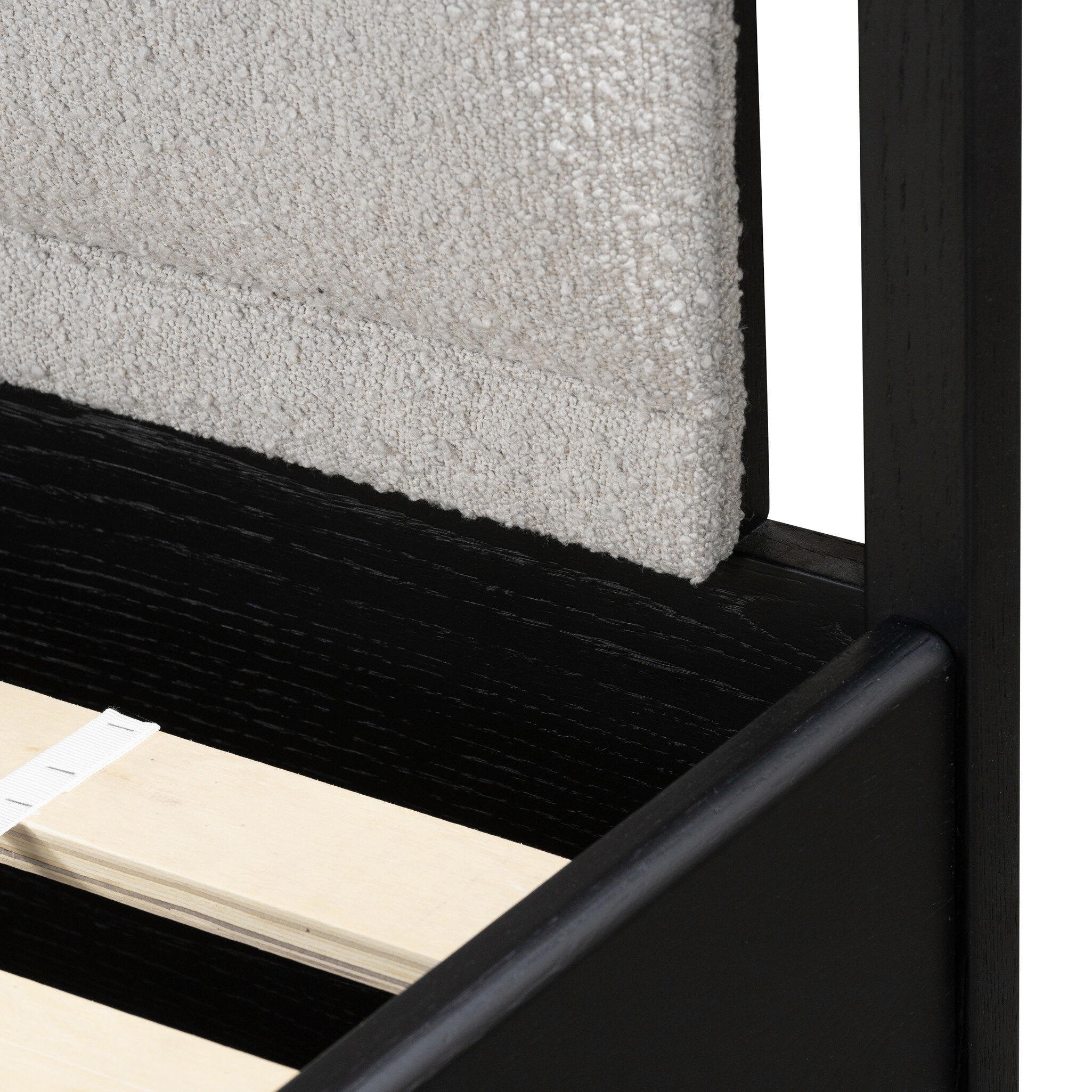 Four Hands Rosedale Bed — Ebony Oak-Knoll Sand-Yucca Oak-King