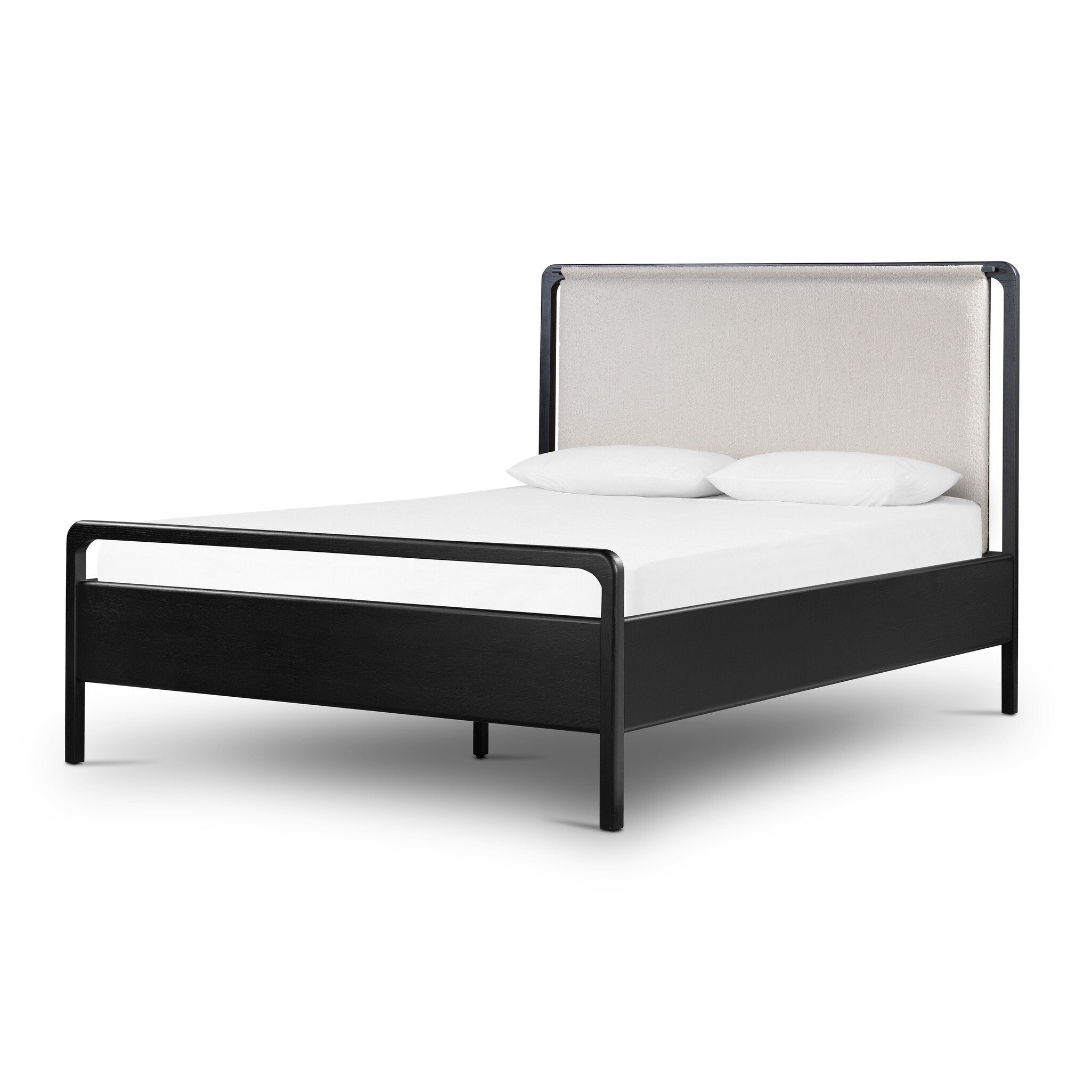 Four Hands Rosedale Bed — Ebony Oak-Knoll Sand-Yucca Oak-King