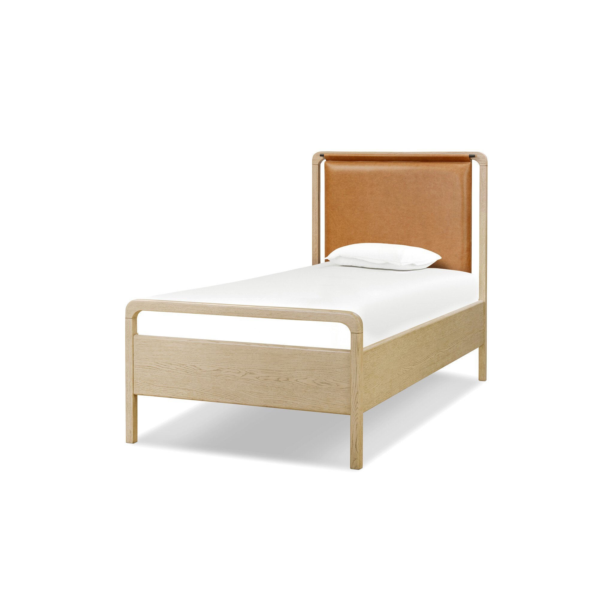 Four Hands Rosedale Bed — Yucca Oak Veneer-Chaps Sand-Yucca Oak-Twin