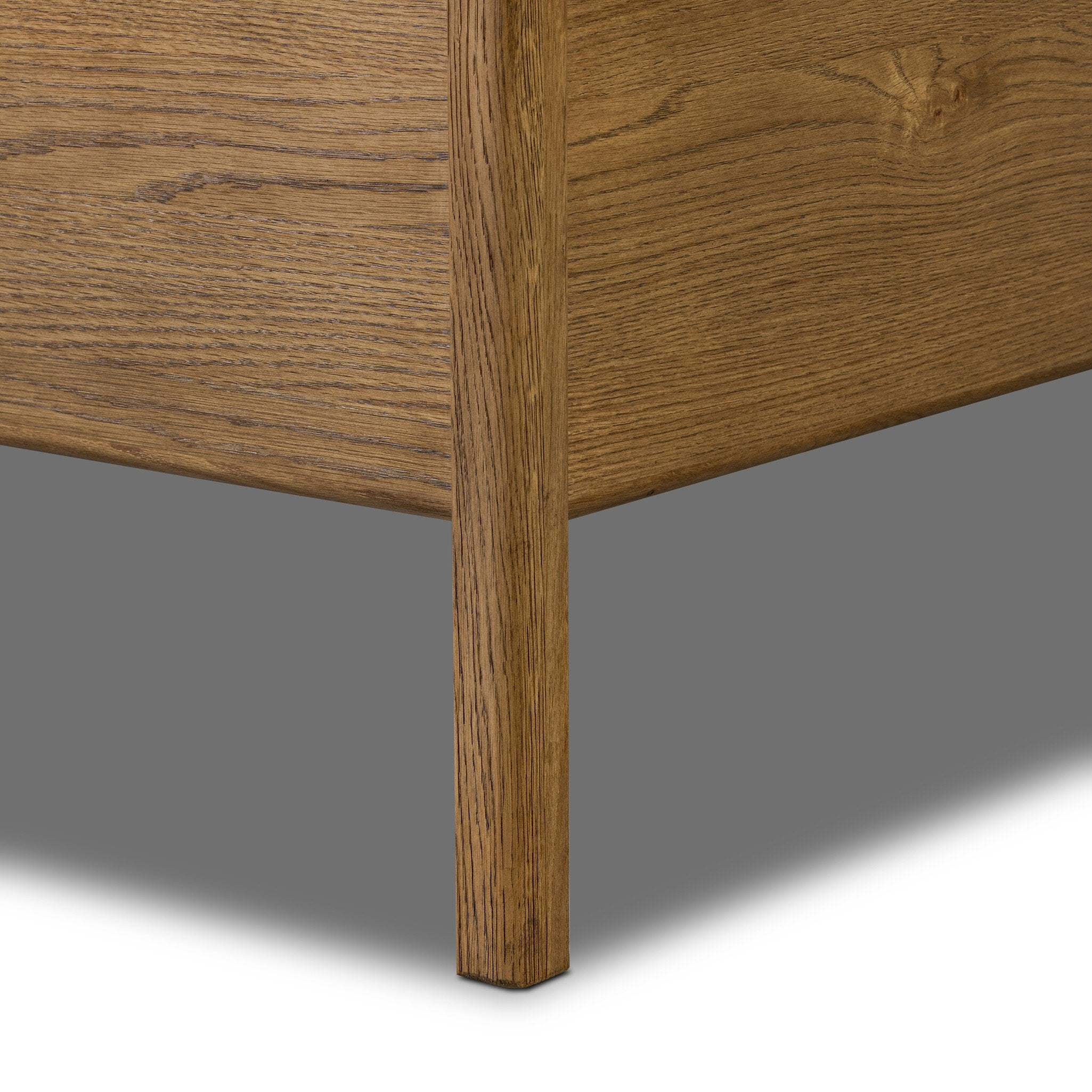 Four Hands Rosedale Bed — Amber Oak-Chaps Ebony-Burnished Bronze-Queen