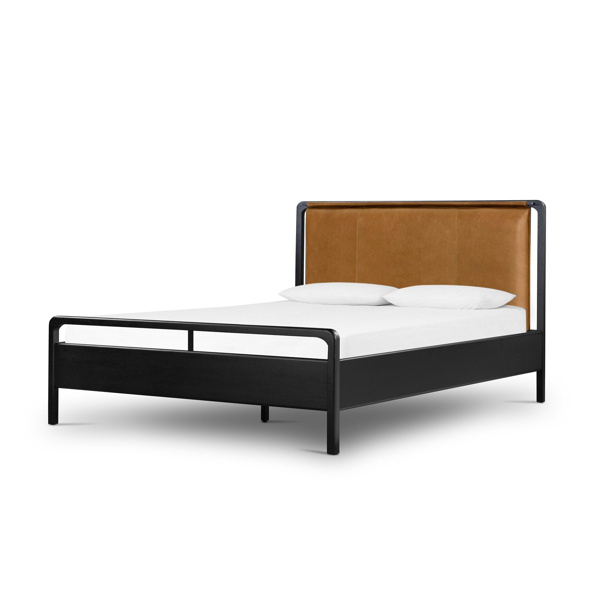 Four Hands Rosedale Bed — Ebony Oak-Chaps Sand-Yucca Oak-Queen