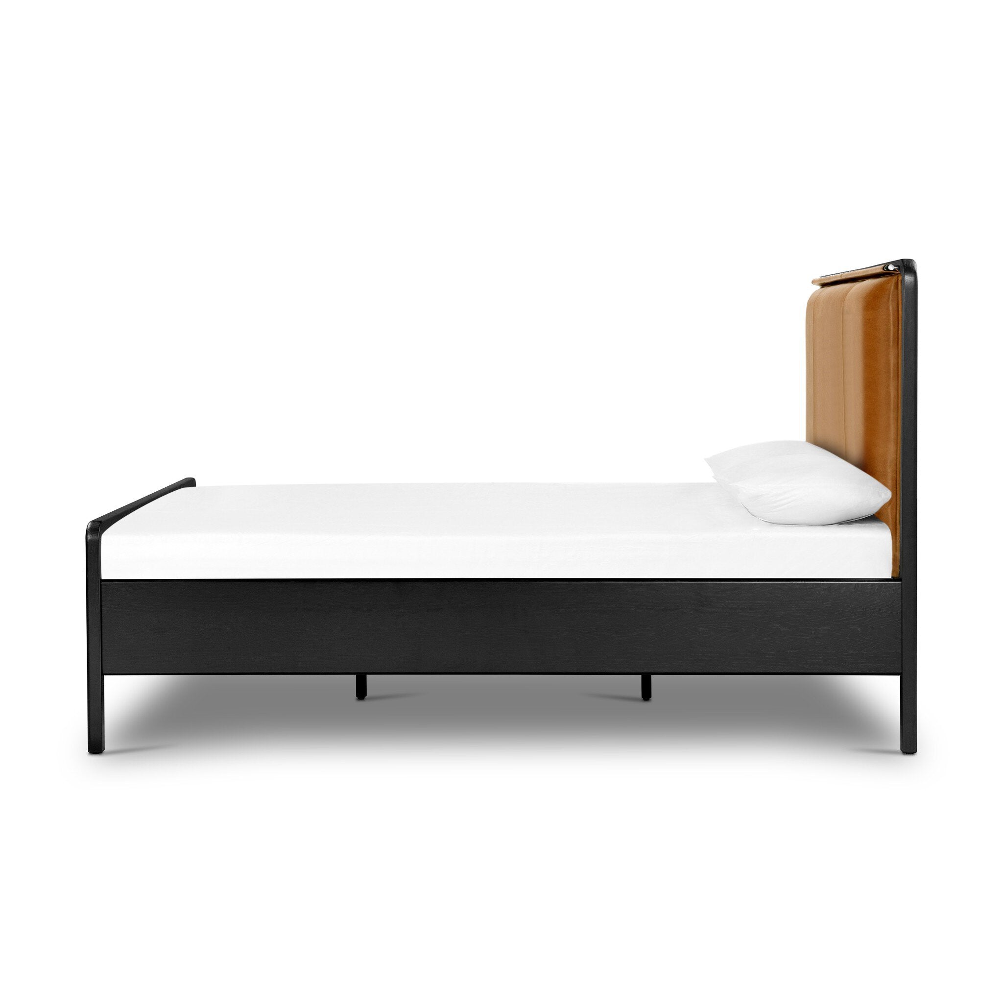 Four Hands Rosedale Bed — Ebony Oak-Chaps Sand-Yucca Oak-Queen