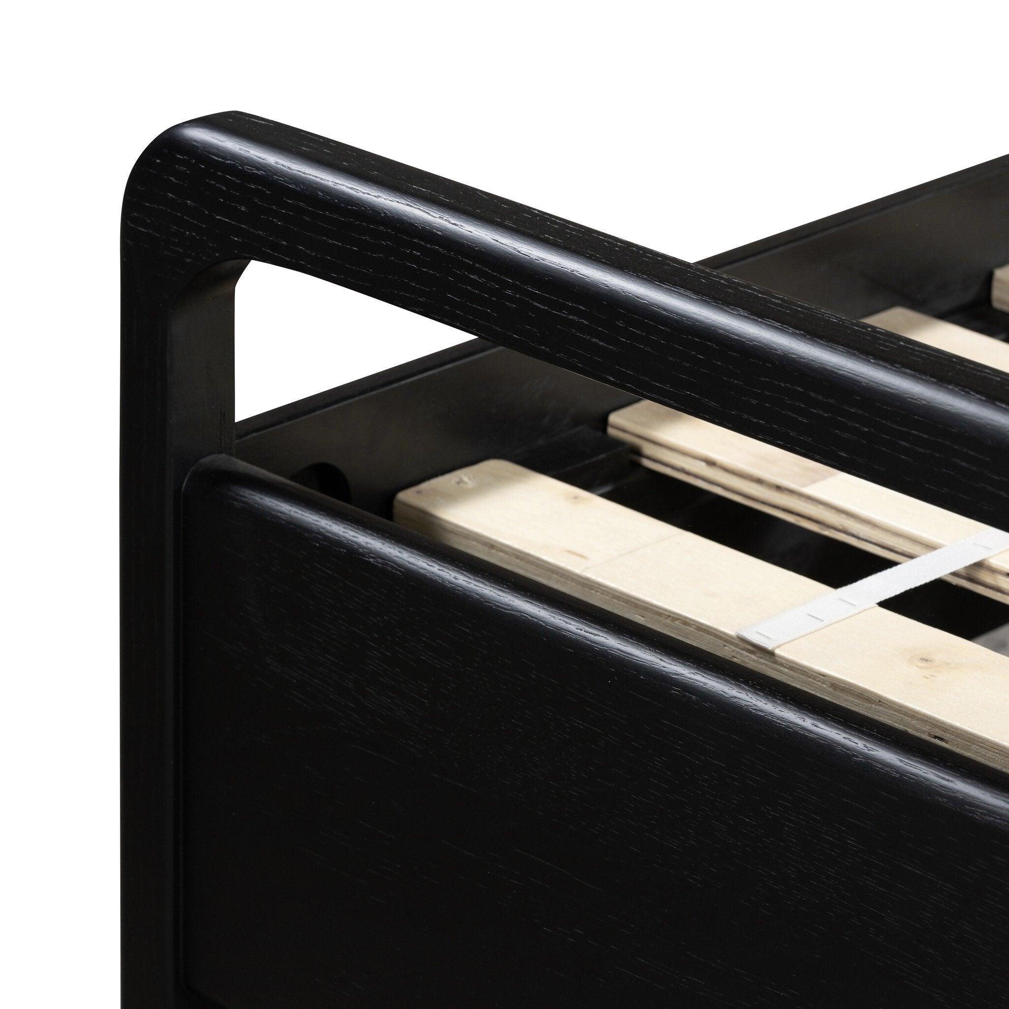 Four Hands Rosedale Bed — 108480-027 - Ebony Oak-Chaps Sand-Gunmetal-King
