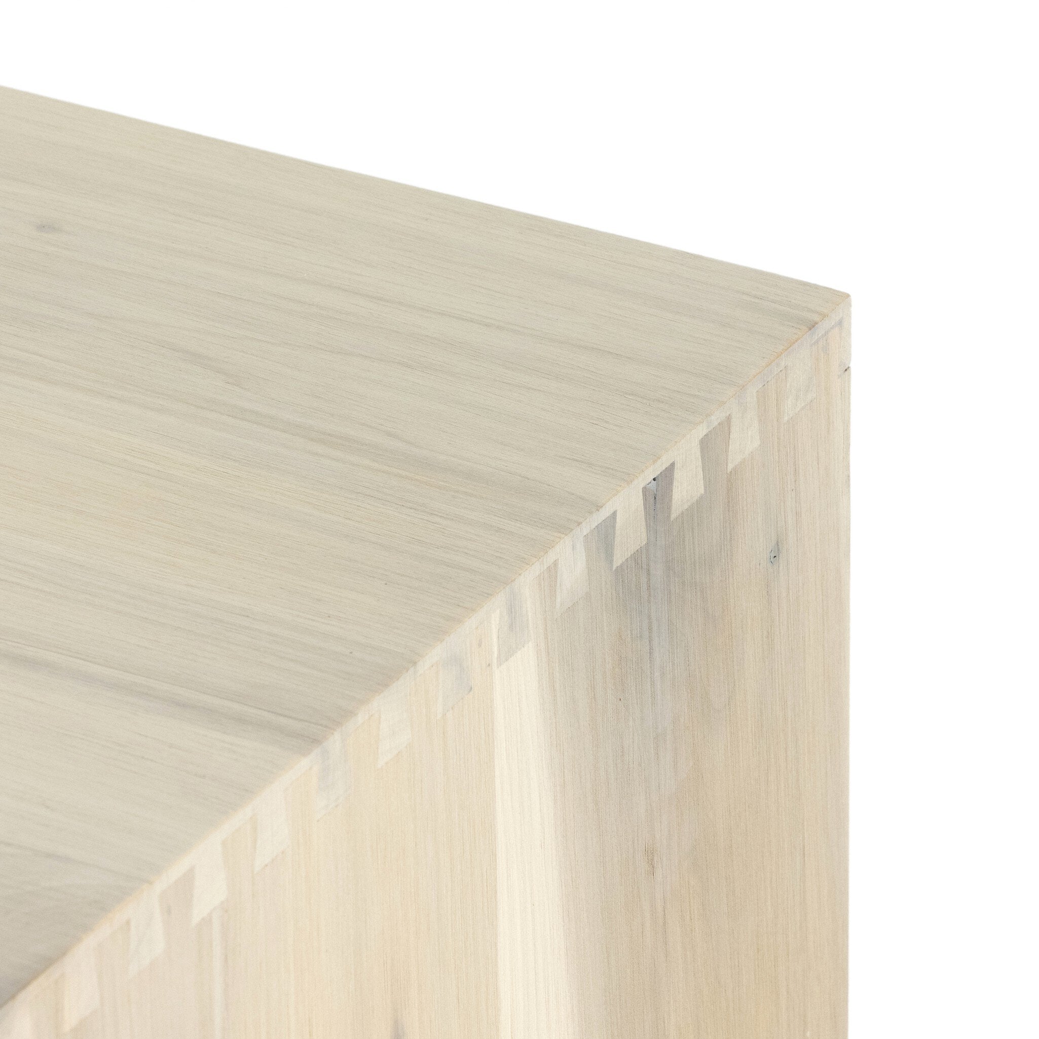 Four Hands Trey 7 Drawer Dresser — Dove Poplar-Natural Iron-Toffee Leather