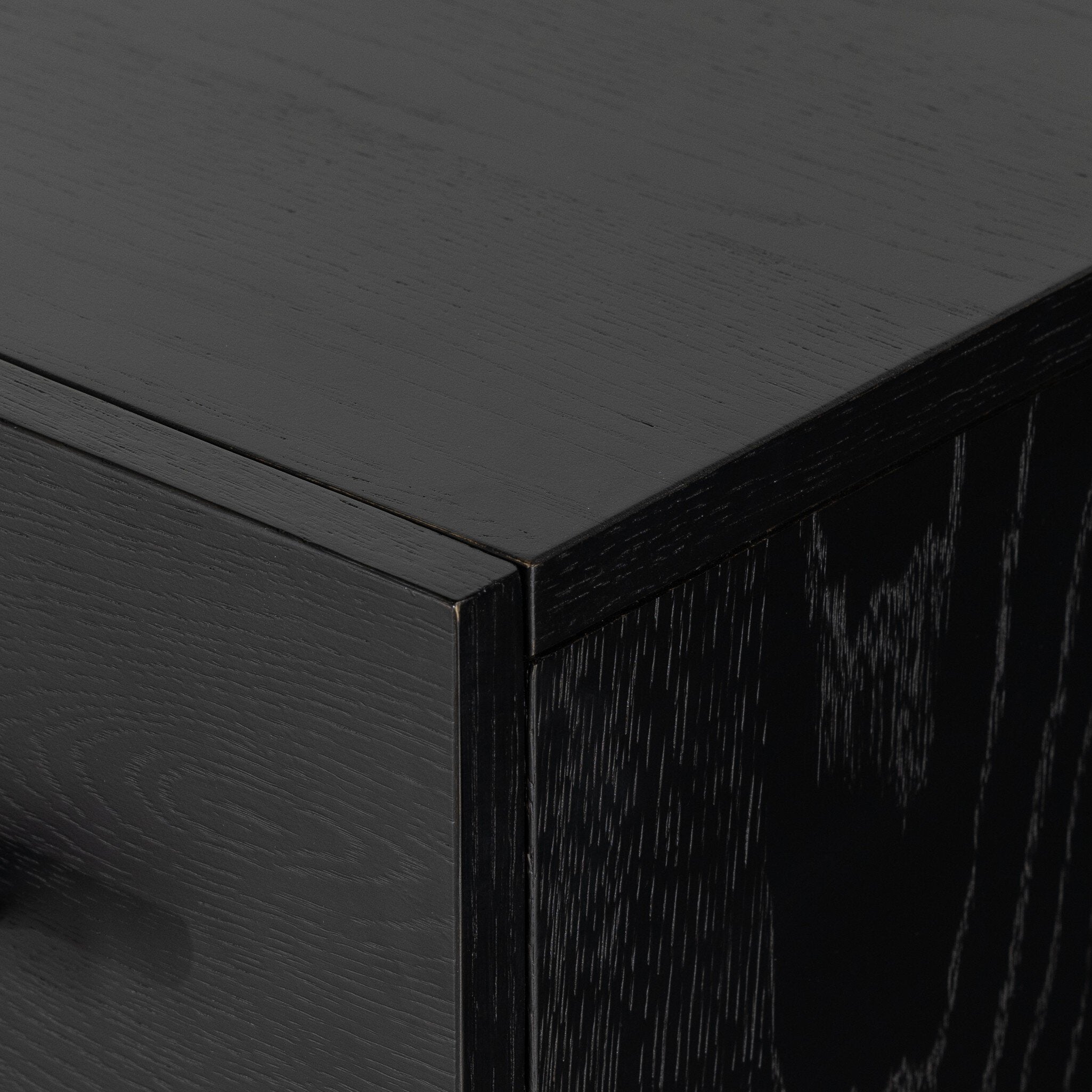 Four Hands Rosedale 6 Drawer Tall Dresser — Ebony Oak-Chaps Sand-Gunmetal