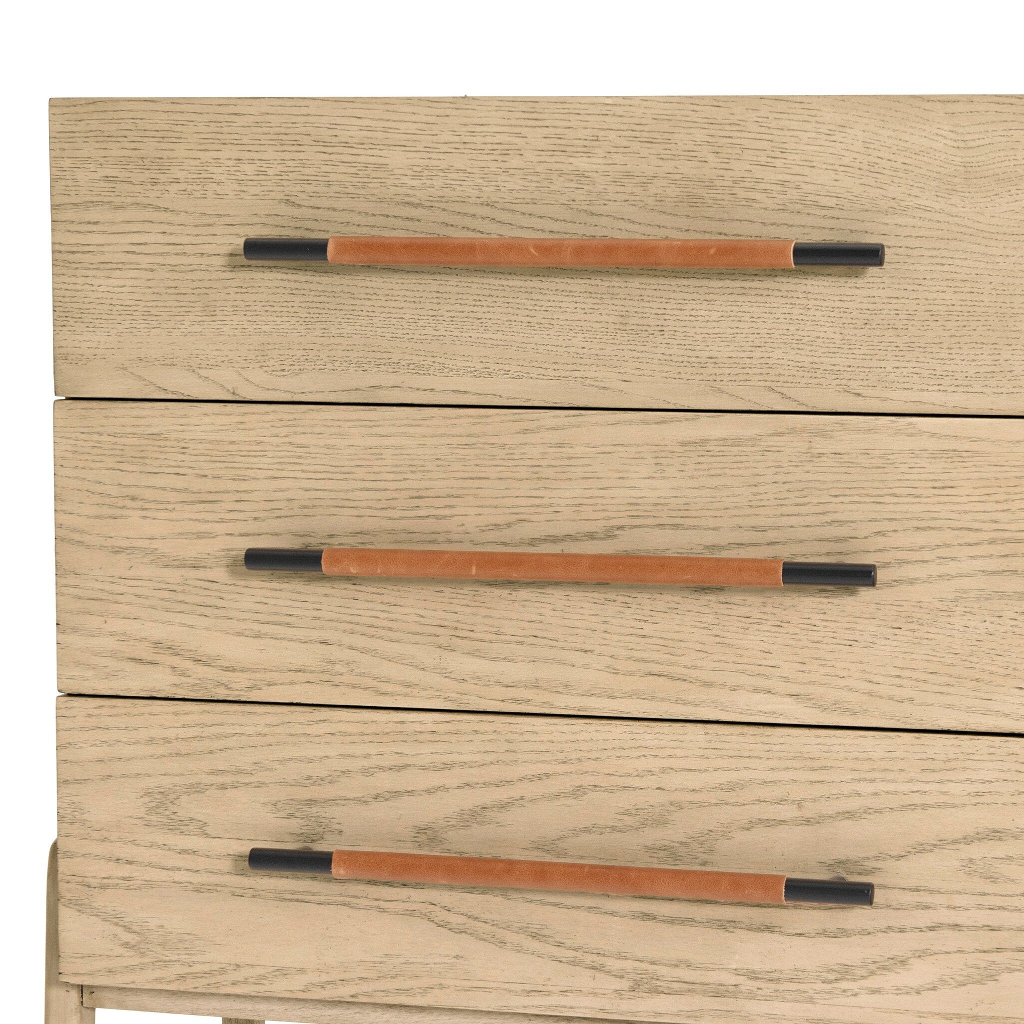 Four Hands Rosedale 6 Drawer Dresser — Yucca Oak Veneer-Chaps Sand-Gunmetal