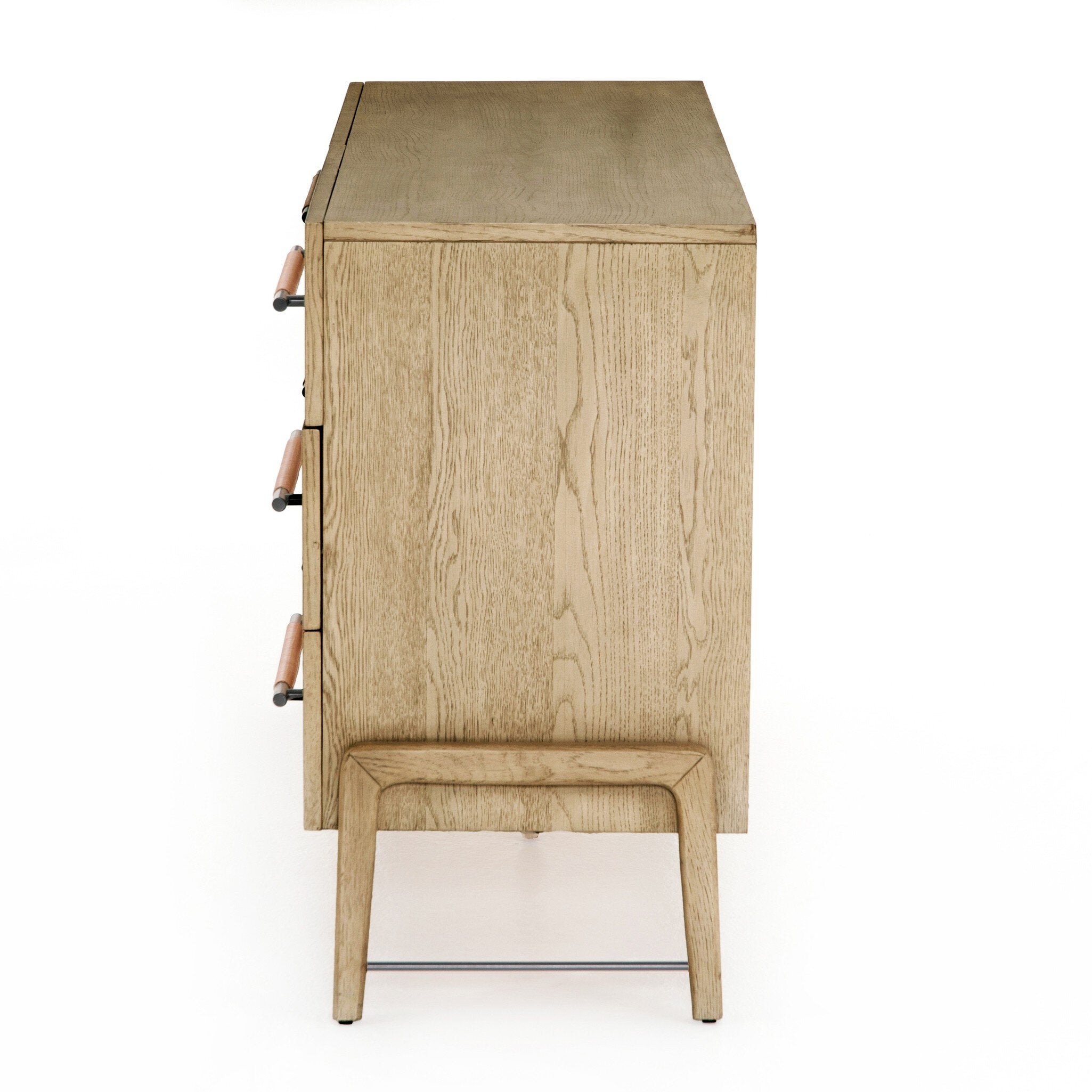 Four Hands Rosedale 6 Drawer Dresser — Yucca Oak Veneer-Chaps Sand-Gunmetal