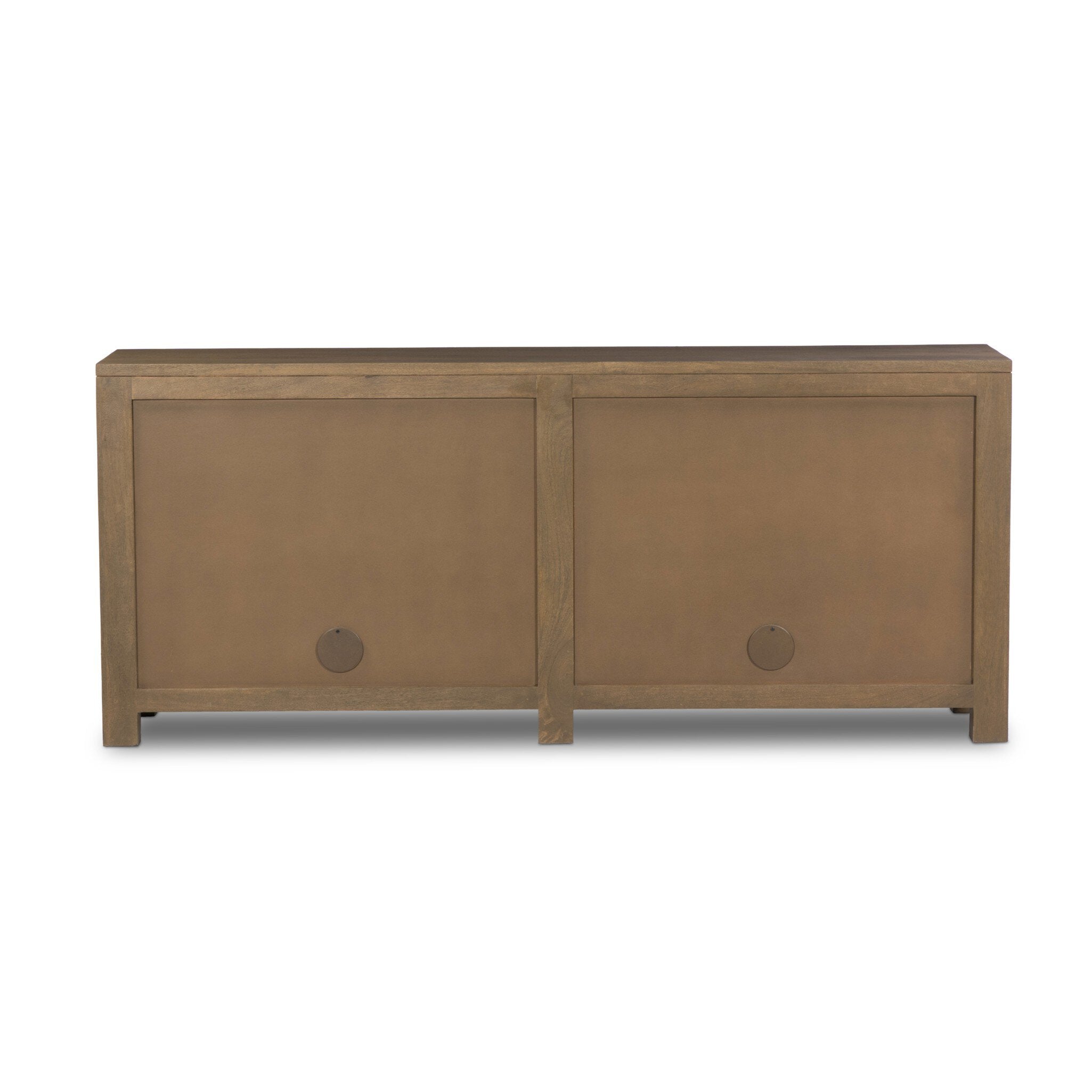 Four Hands Tilda Sideboard — Taupe Mango-Taupe Circle Cane-Gunmetal