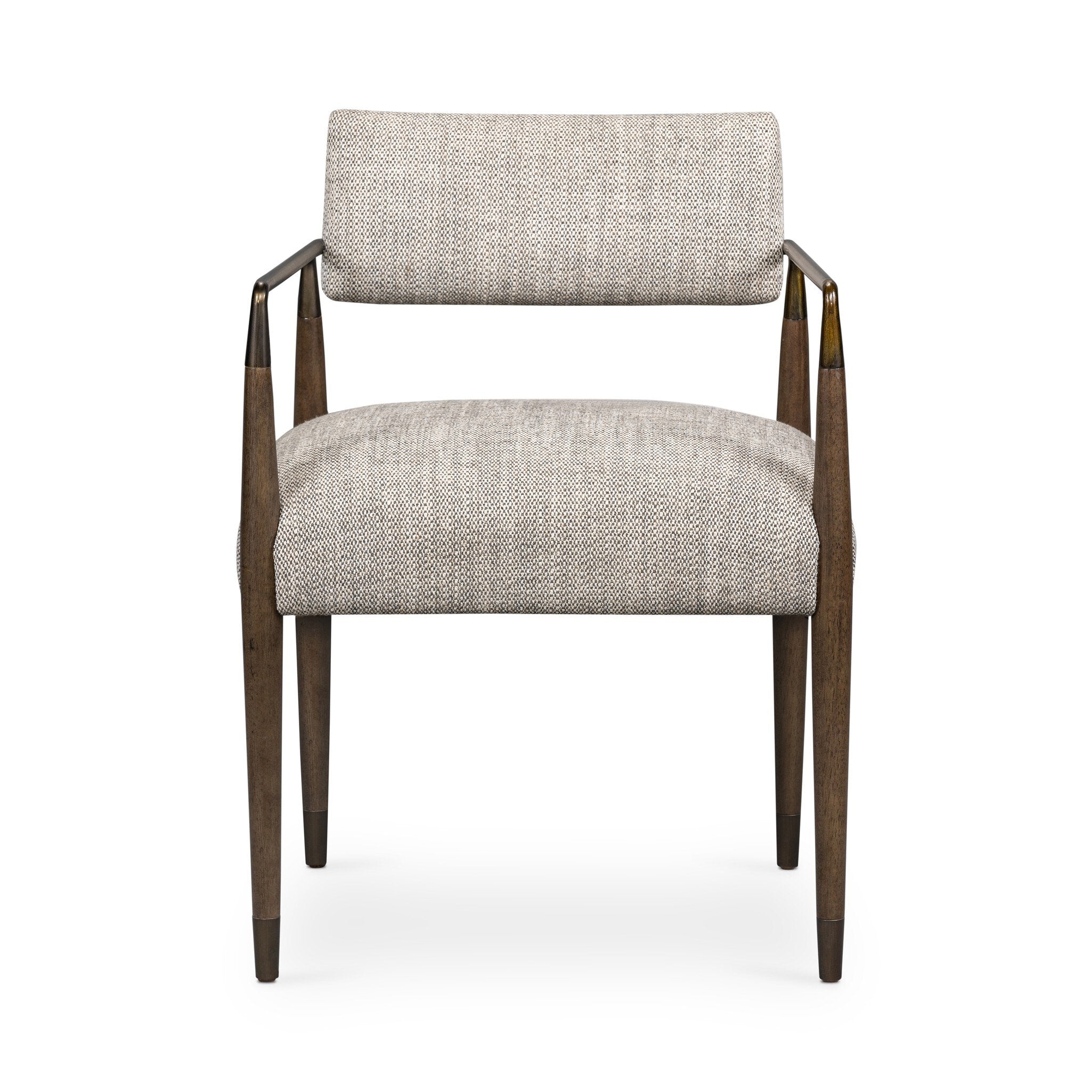 Four Hands Waldon Dining Chair — Thames Coal-Aged Bronze-Sierra Brown