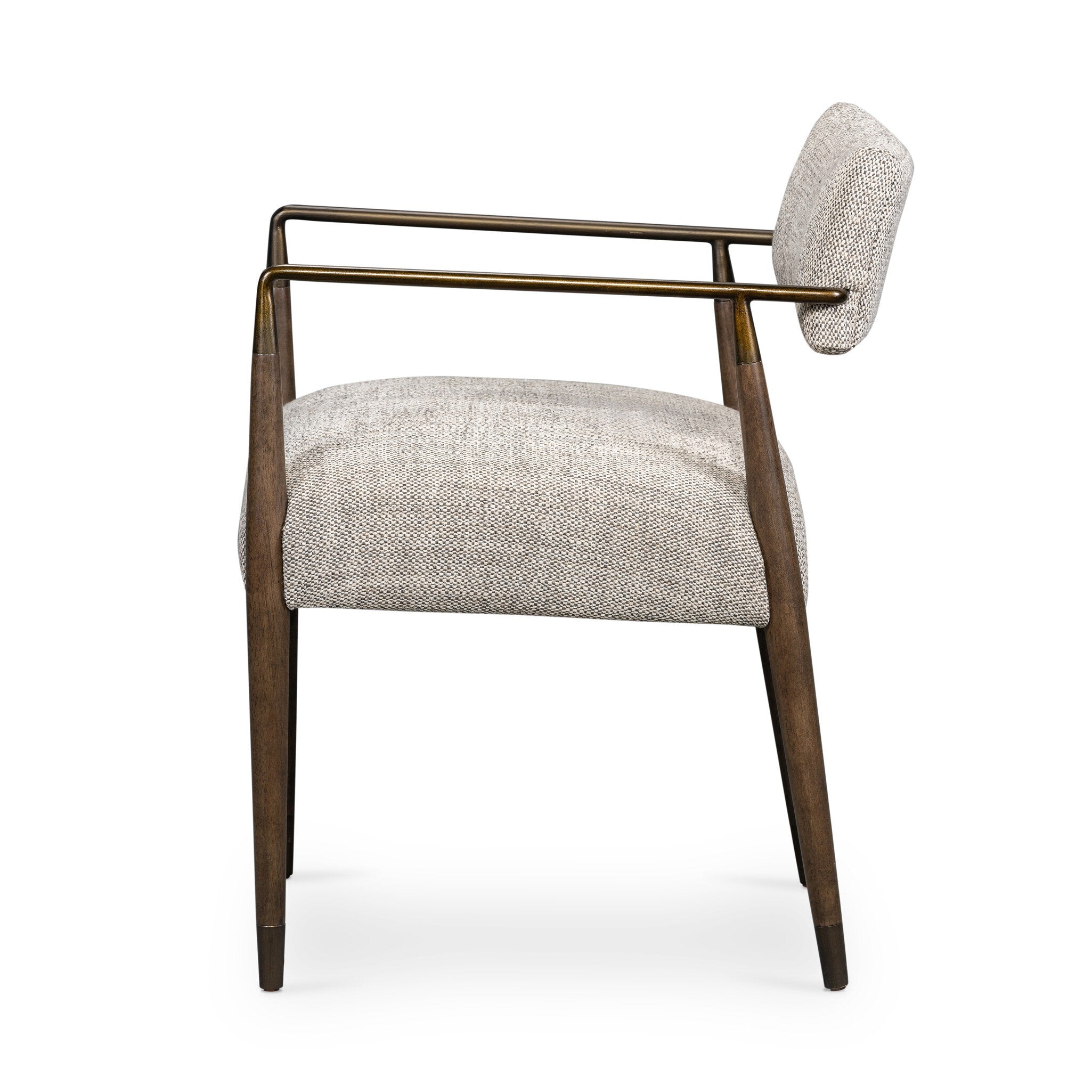 Four Hands Waldon Dining Chair — Thames Coal-Aged Bronze-Sierra Brown
