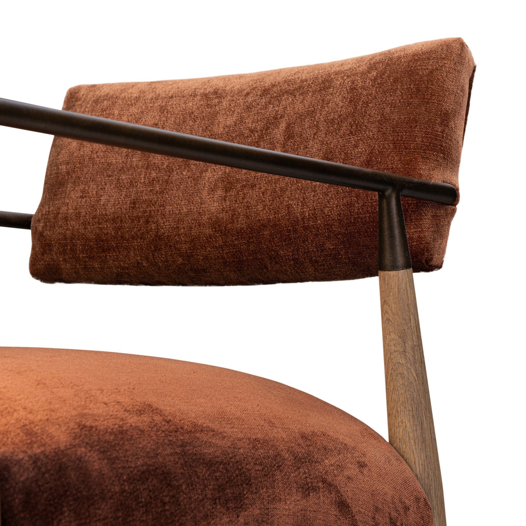 Four Hands Waldon Dining Chair — Altair Sienna-Drifted Oak-Brushed Brass