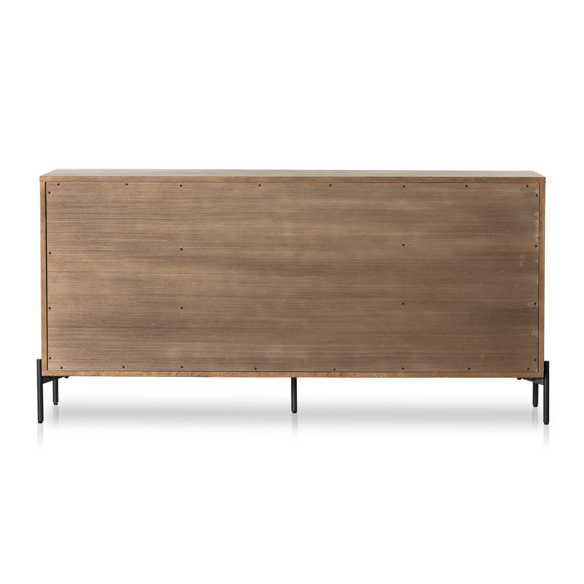 Four Hands Eaton 9 Drawer Dresser — Amber Oak Resin-Dark Gunmetal