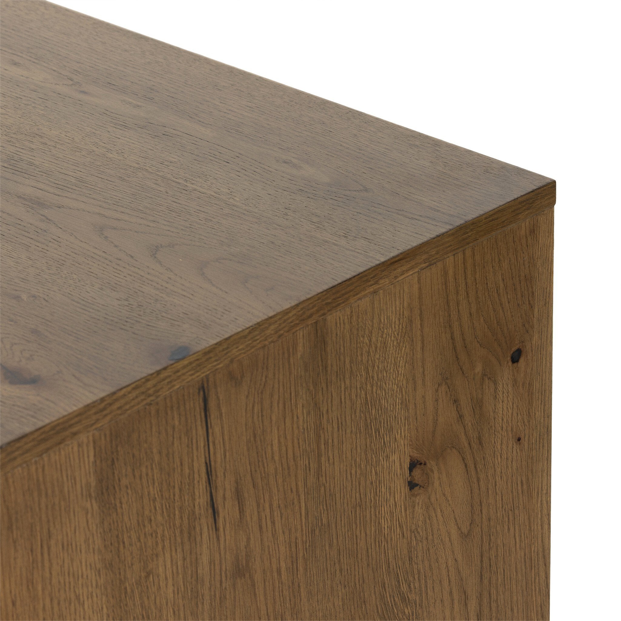 Four Hands Eaton 9 Drawer Dresser — Amber Oak Resin-Dark Gunmetal