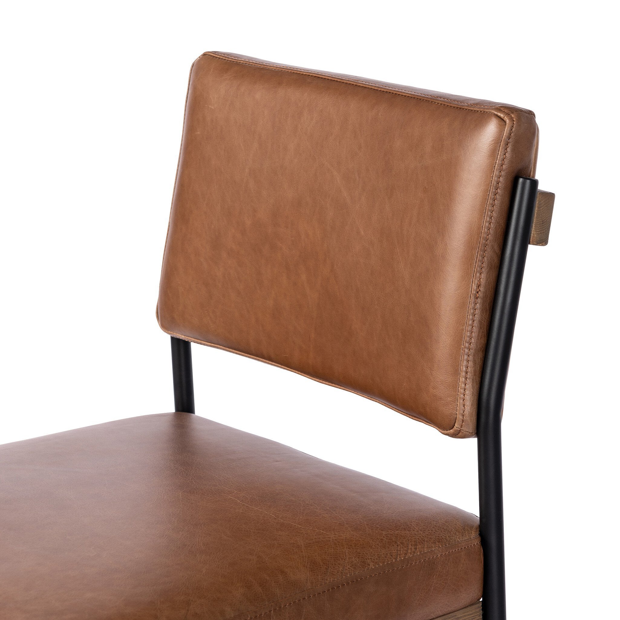 Four Hands Benton Bar + Counter Stool — Sonoma Chestnut-Drifted Oak-Midnight Iron-Bar