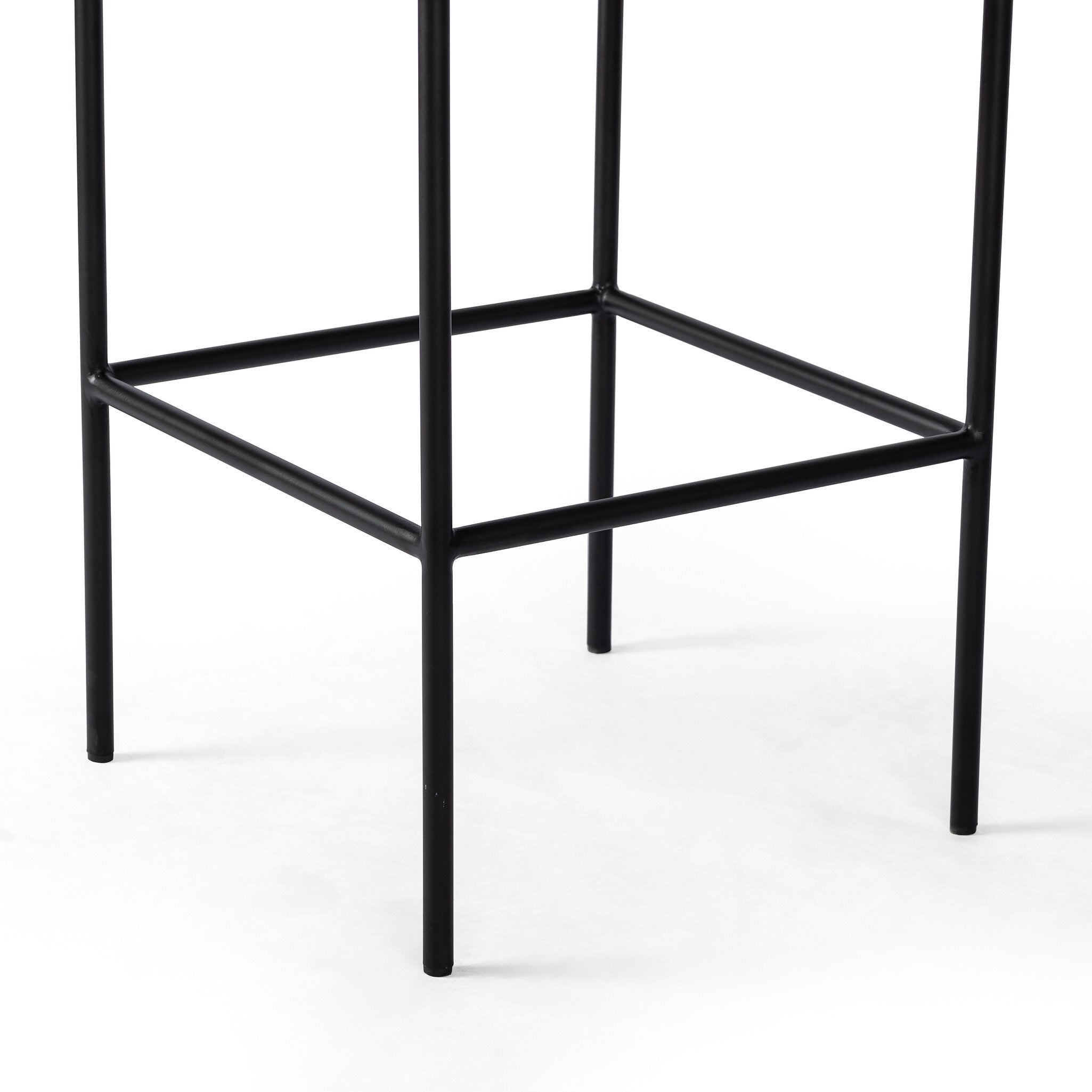 Four Hands Benton Bar + Counter Stool — Fayette Cloud-Drifted Oak-Midnight Iron-Bar