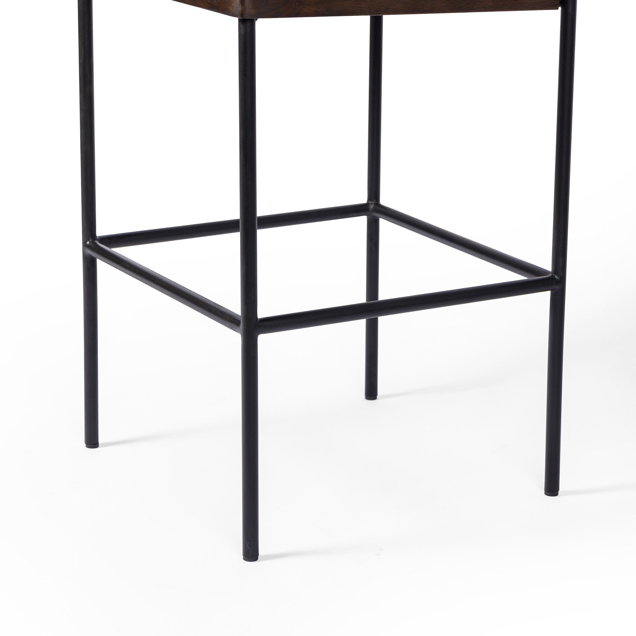 Four Hands Benton Bar + Counter Stool — Sonoma Black-Burnt Oak-Midnight Iron-Counter