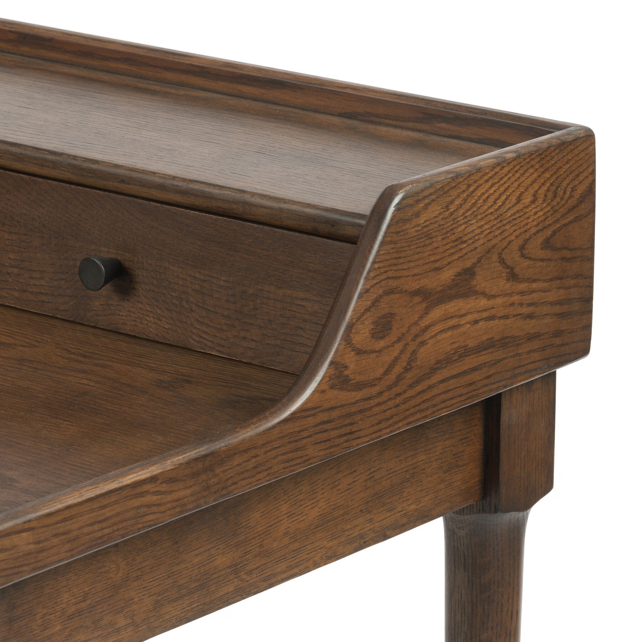Four Hands Moreau Desk — Dark Toasted Oak-Aged Black