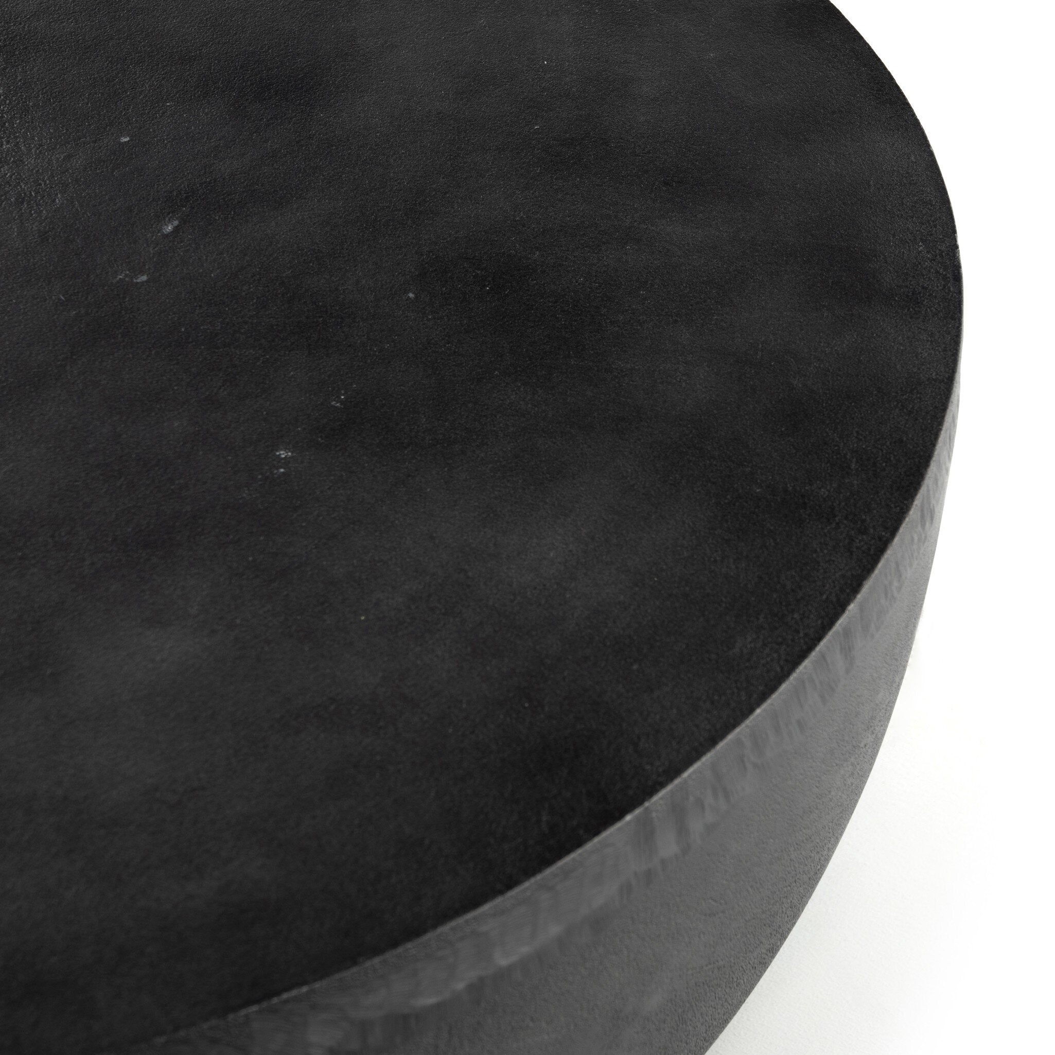 Four Hands Basil Outdoor Round Coffee Table — Aged Grey