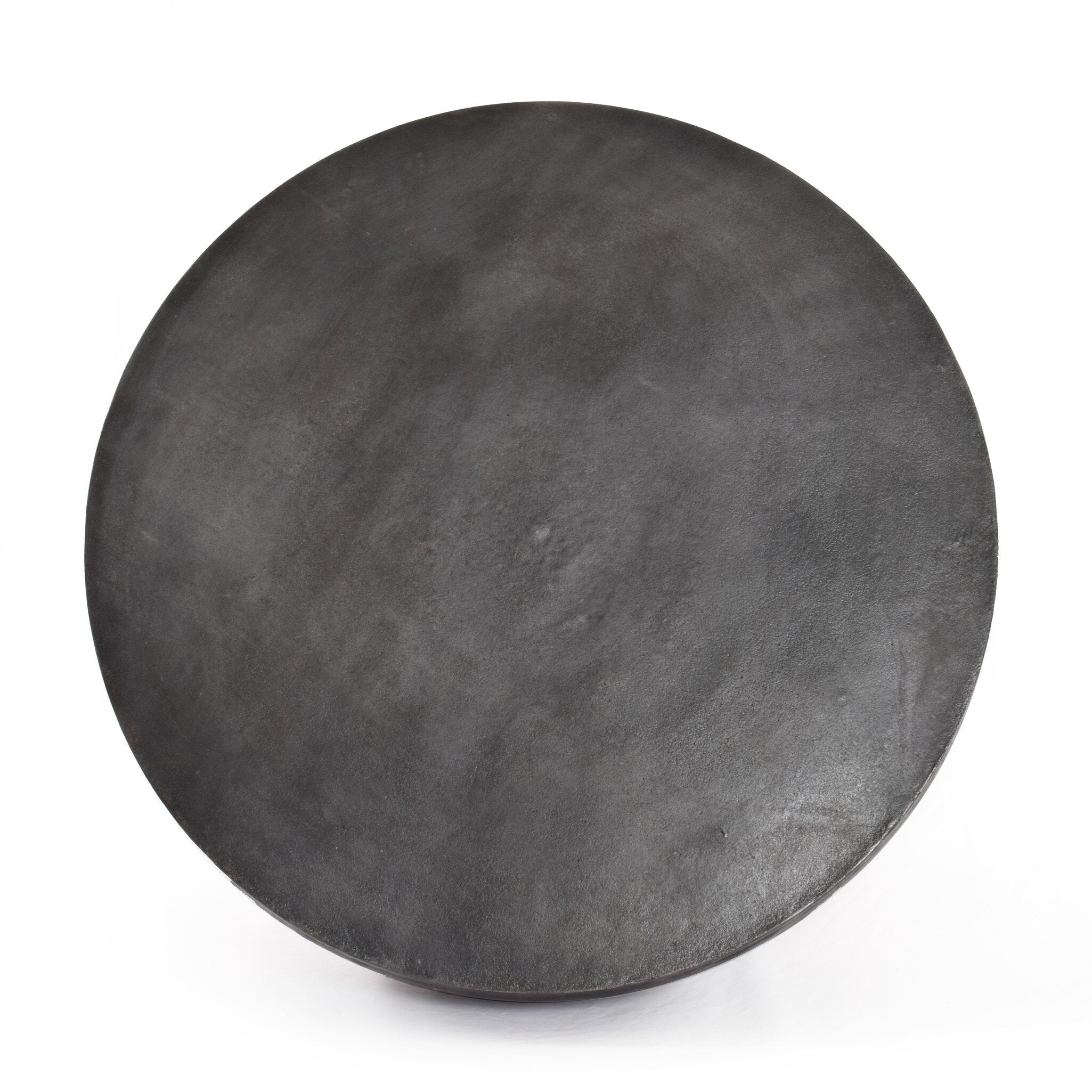 Four Hands Basil Outdoor Round Coffee Table — Aged Grey