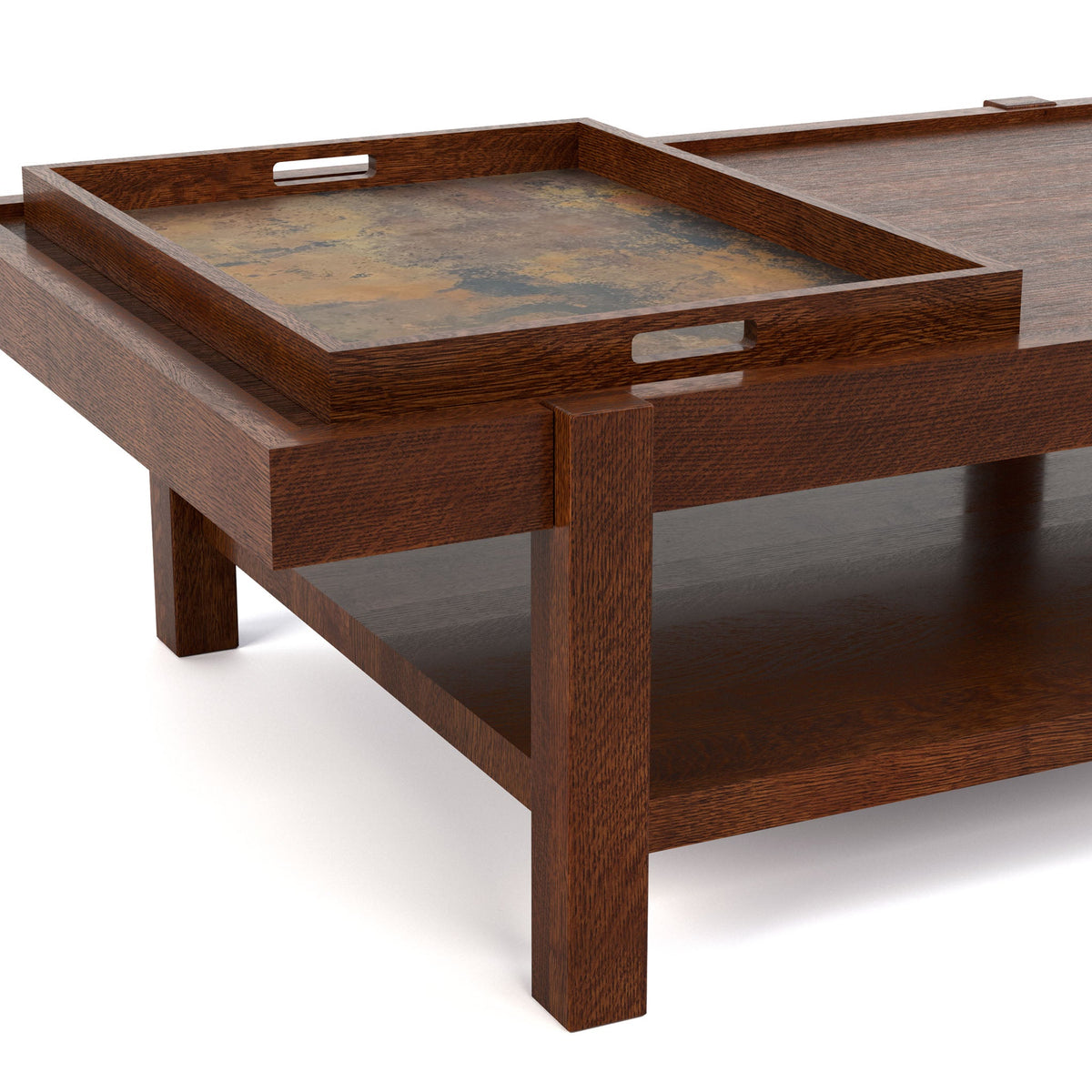 Stickley Durant Copper Tray Cocktail Table — 032 Onondaga