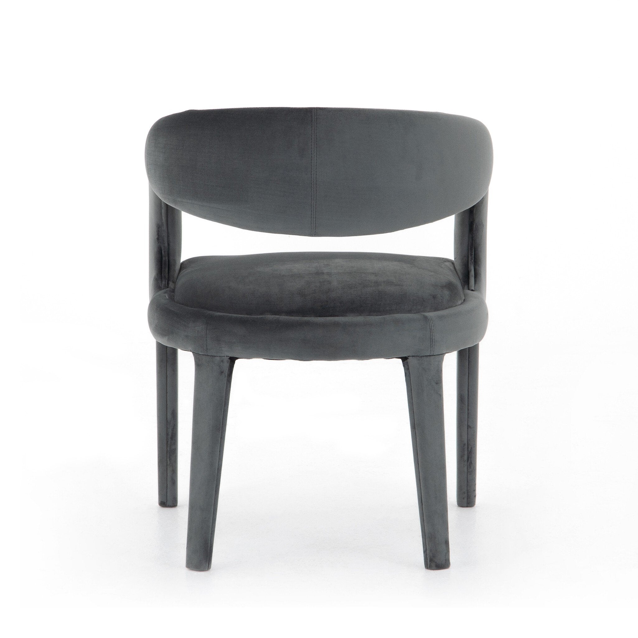Four Hands Hawkins Dining Chair — Charcoal Velvet