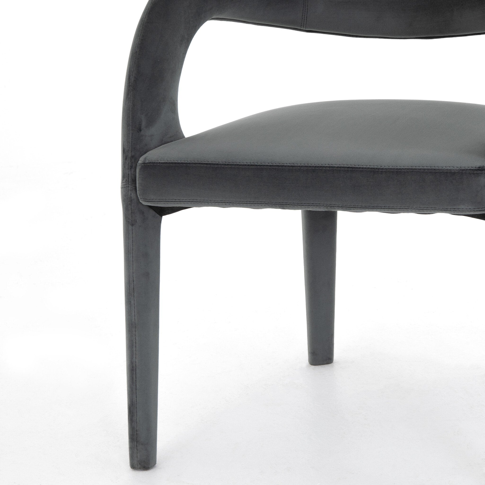 Four Hands Hawkins Dining Chair — Charcoal Velvet