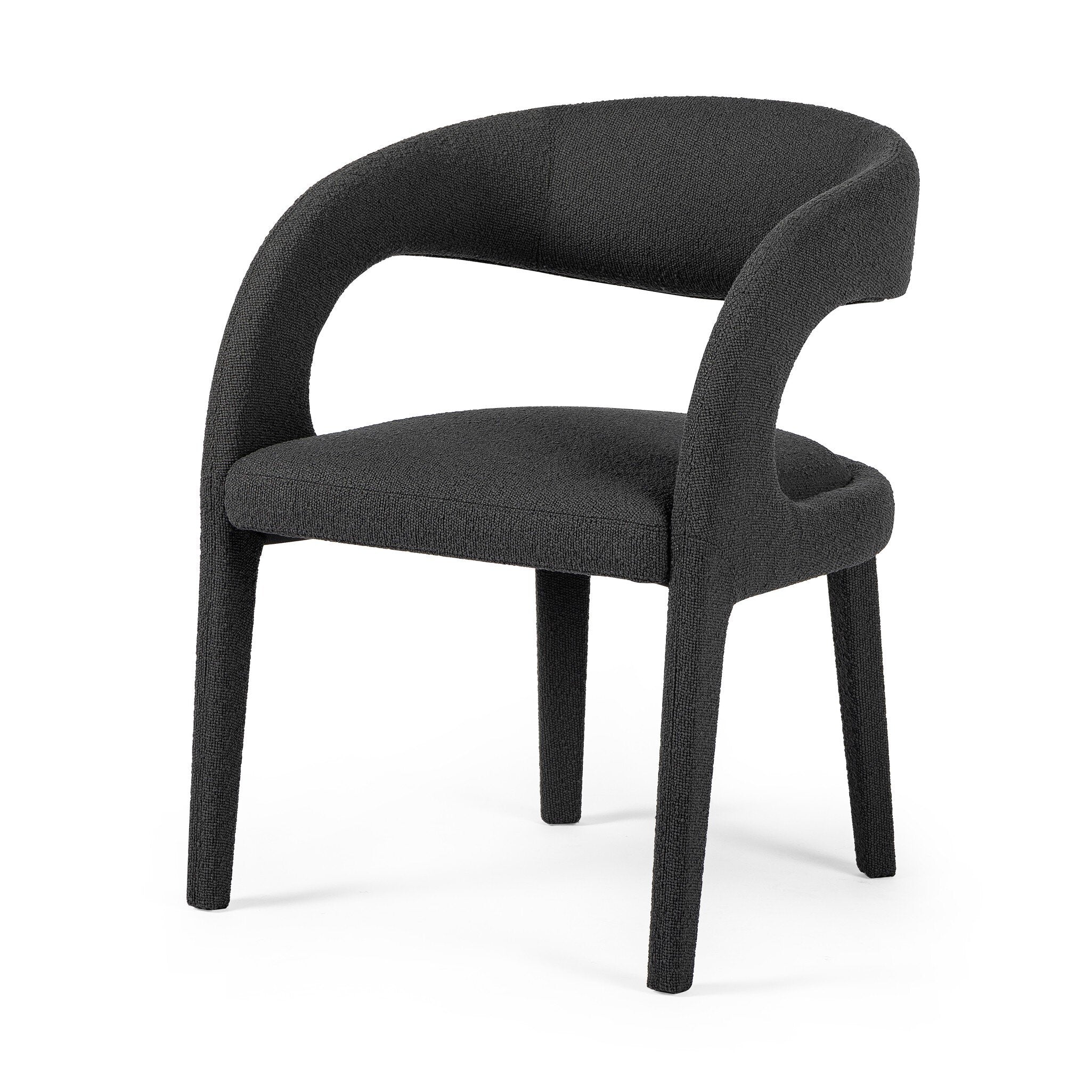 Four Hands Hawkins Dining Chair — FIQA Boucle Charcoal