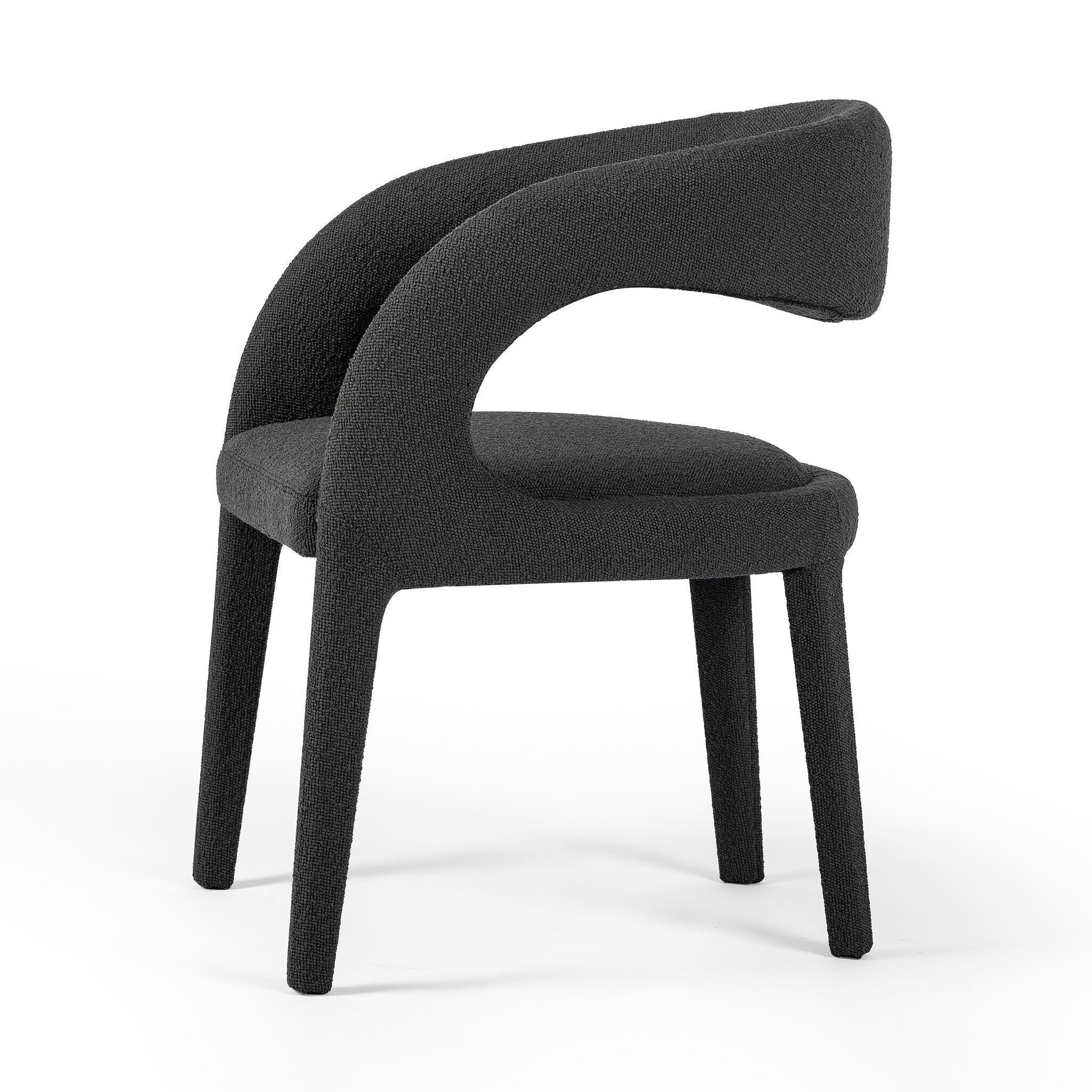 Four Hands Hawkins Dining Chair — FIQA Boucle Charcoal