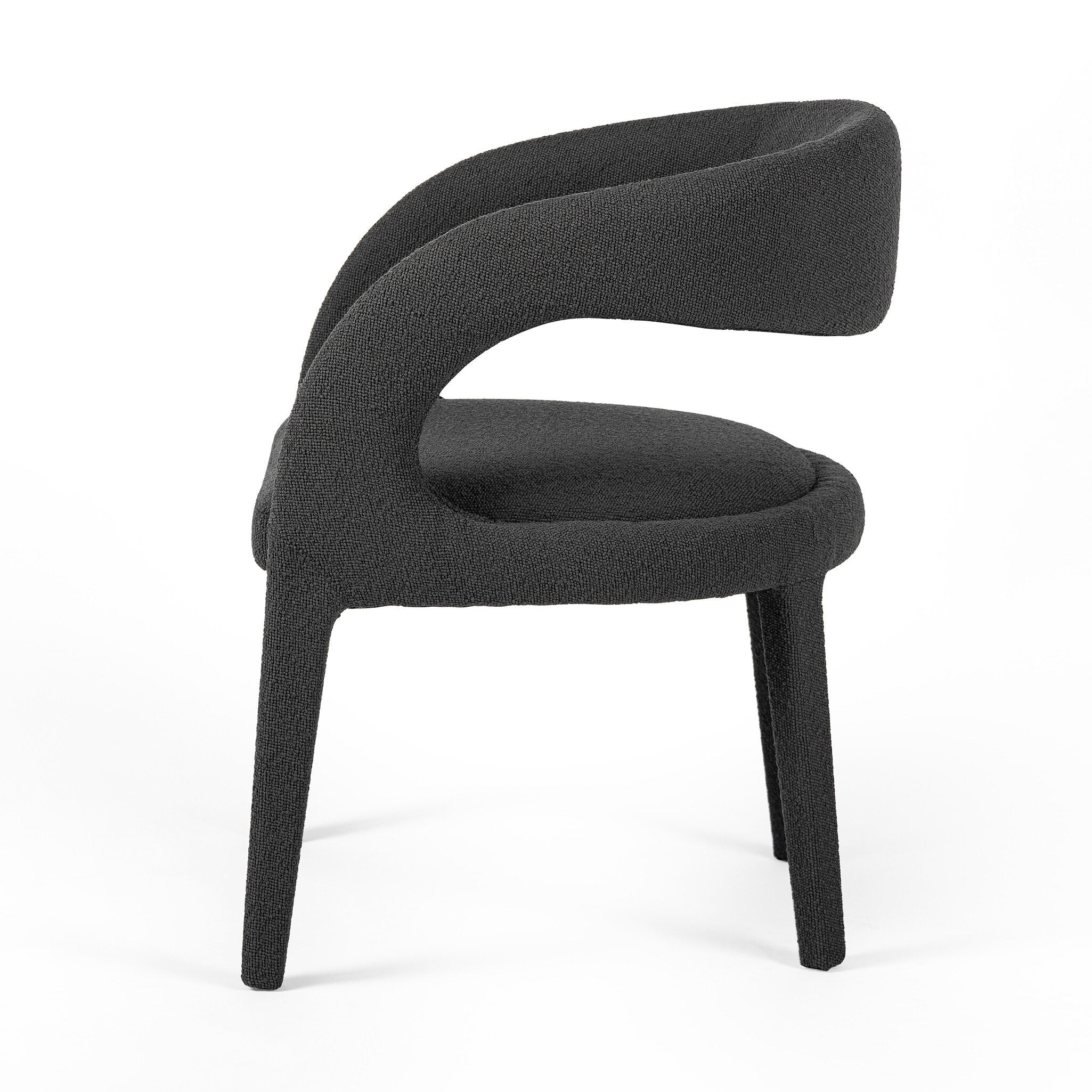 Four Hands Hawkins Dining Chair — FIQA Boucle Charcoal
