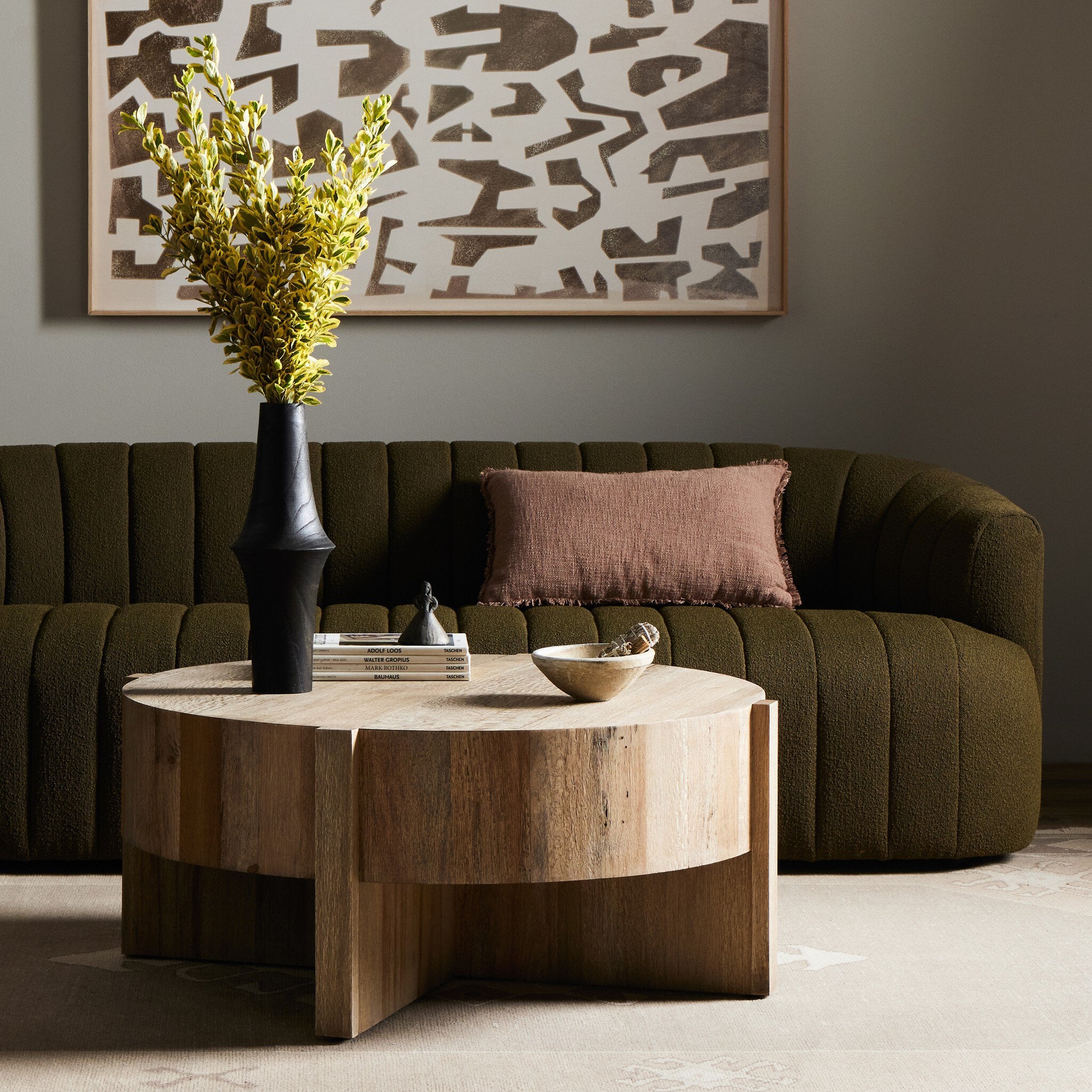 Four Hands Bingham Coffee Table — Rustic Oak Veneer