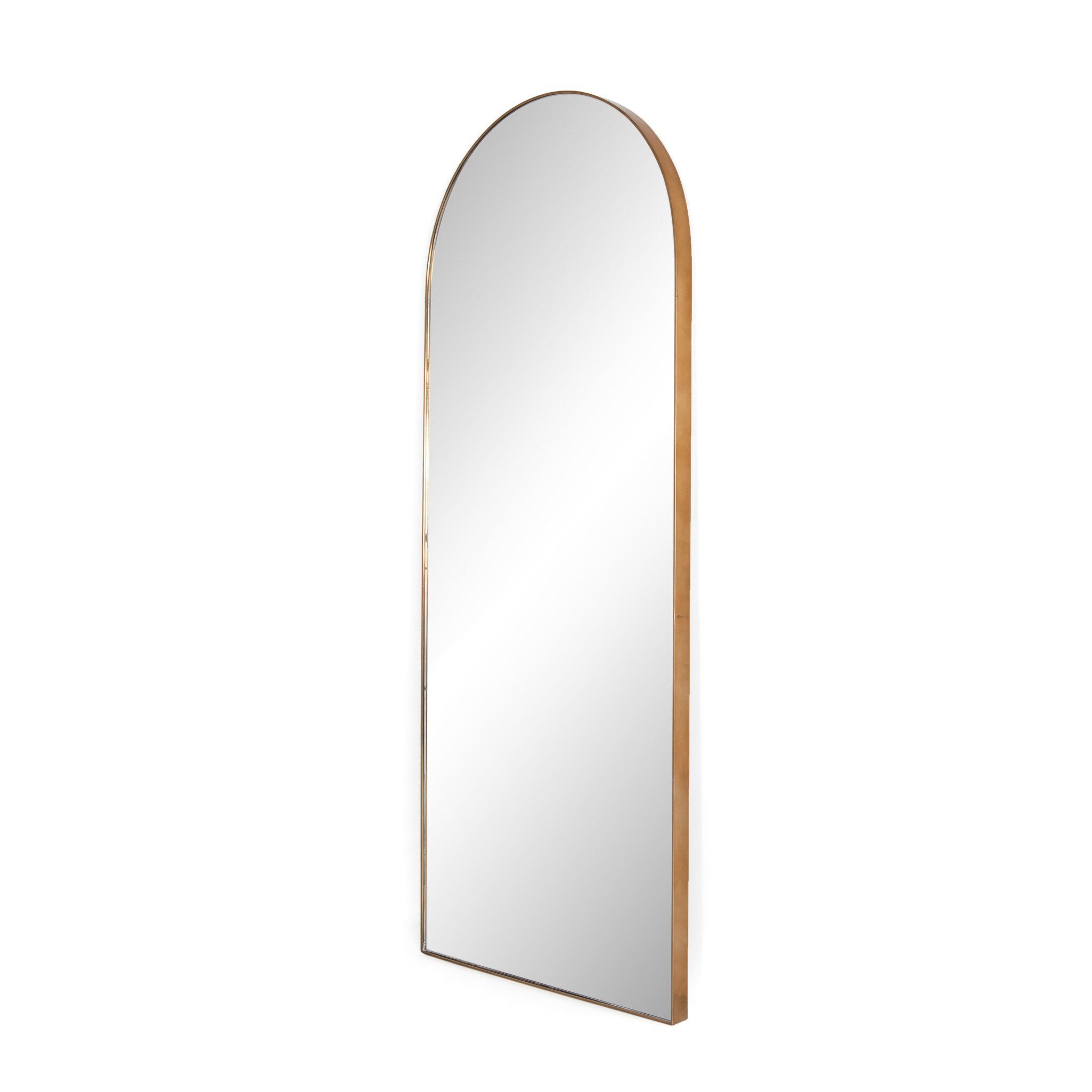 Four Hands Georgina Floor Mirror — Polished Brass-Mirror