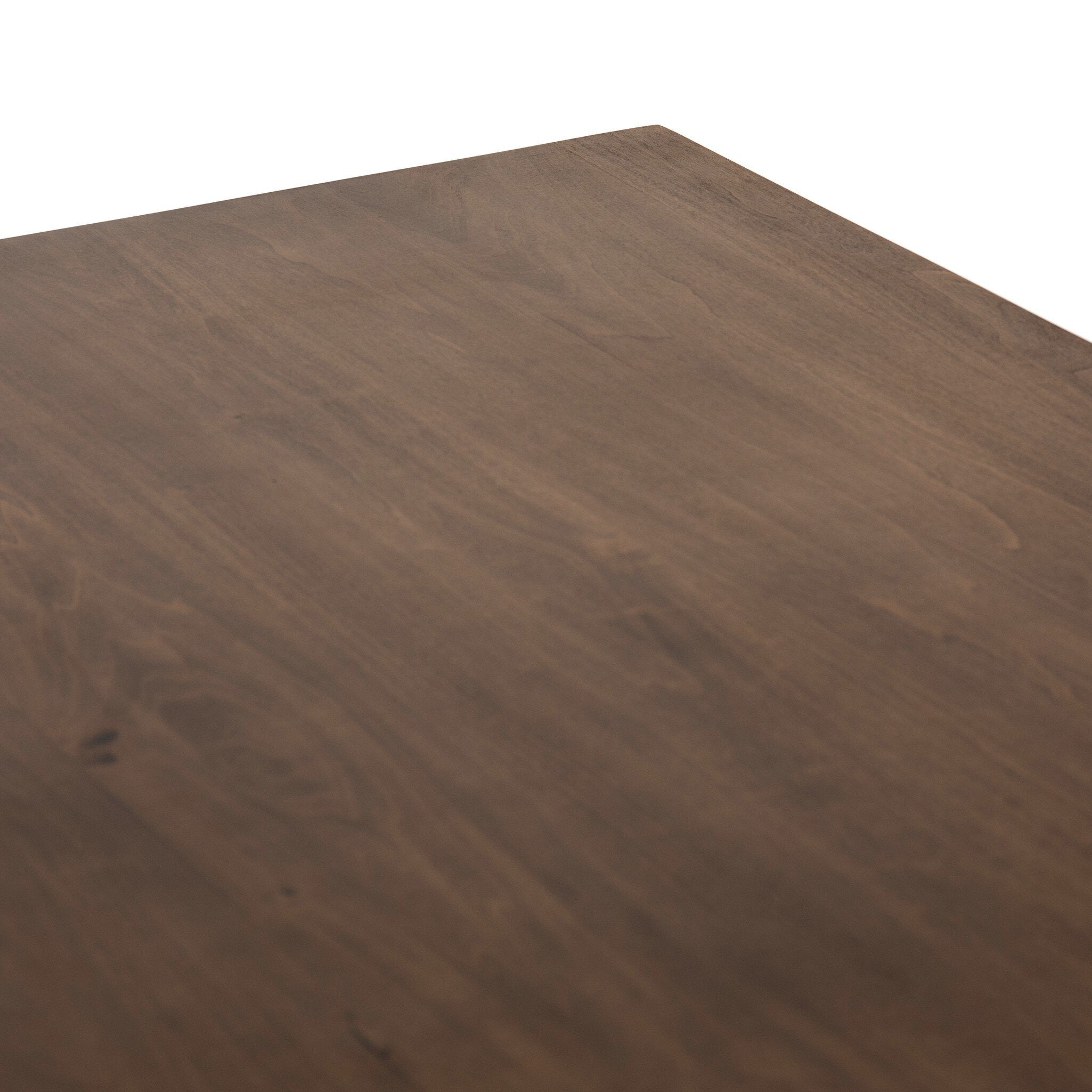 Four Hands Trey Executive Desk — Auburn Poplar-Natural Iron-Black Leather