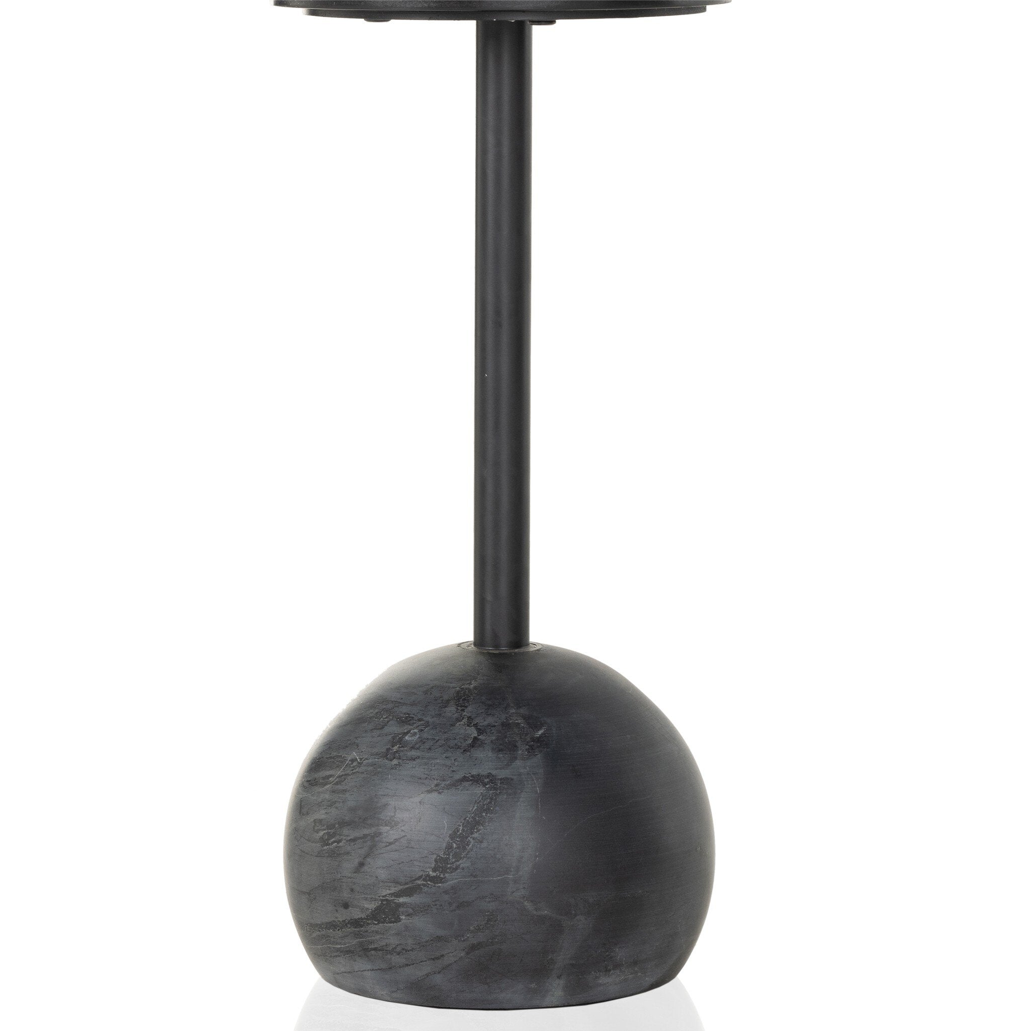 Four Hands Viola Accent Table — Black Marble-Dark Kettle Black