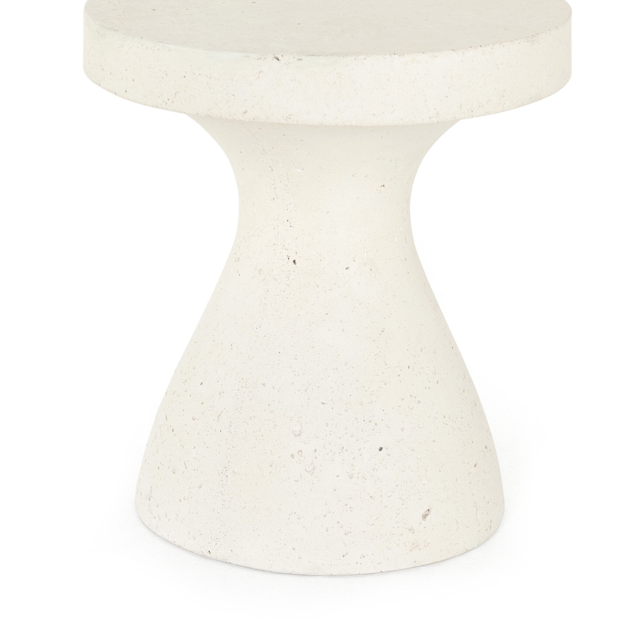 Four Hands Koda Outdoor End Table — Textured White
