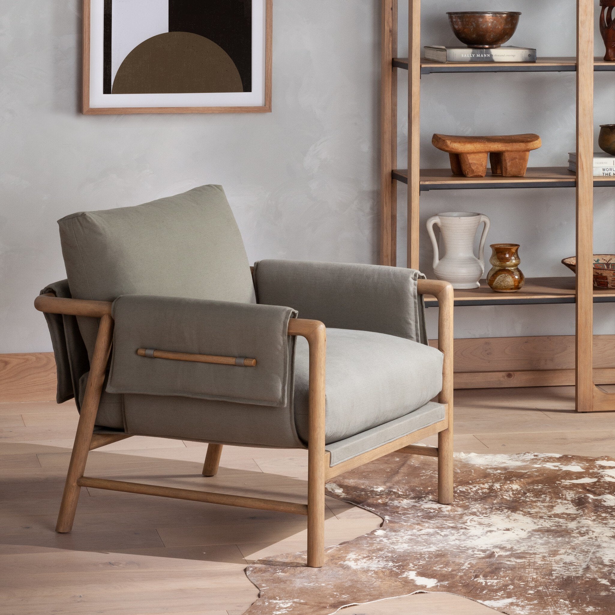 Four Hands Harrison Chair — Villa Olive-Burnished Parawood-Brushed Silver