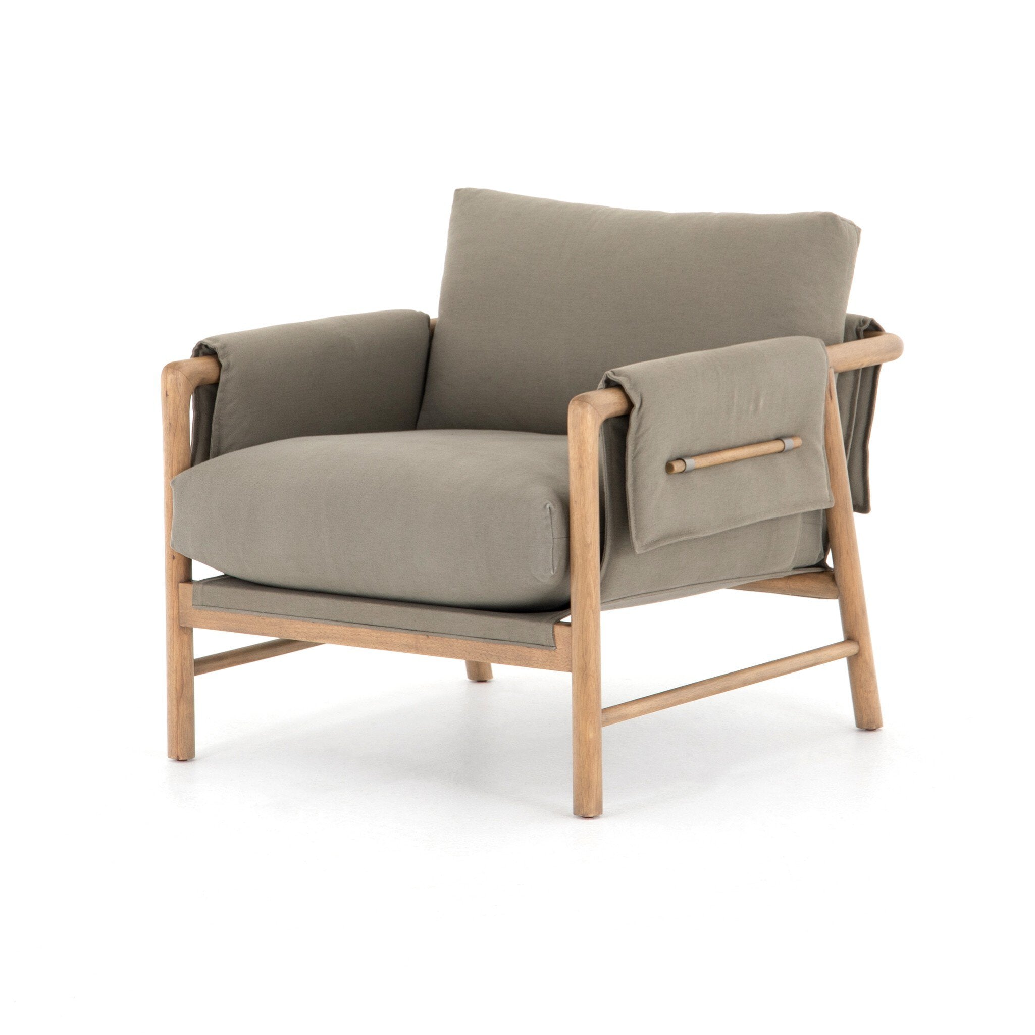 Four Hands Harrison Chair — Villa Olive-Burnished Parawood-Brushed Silver