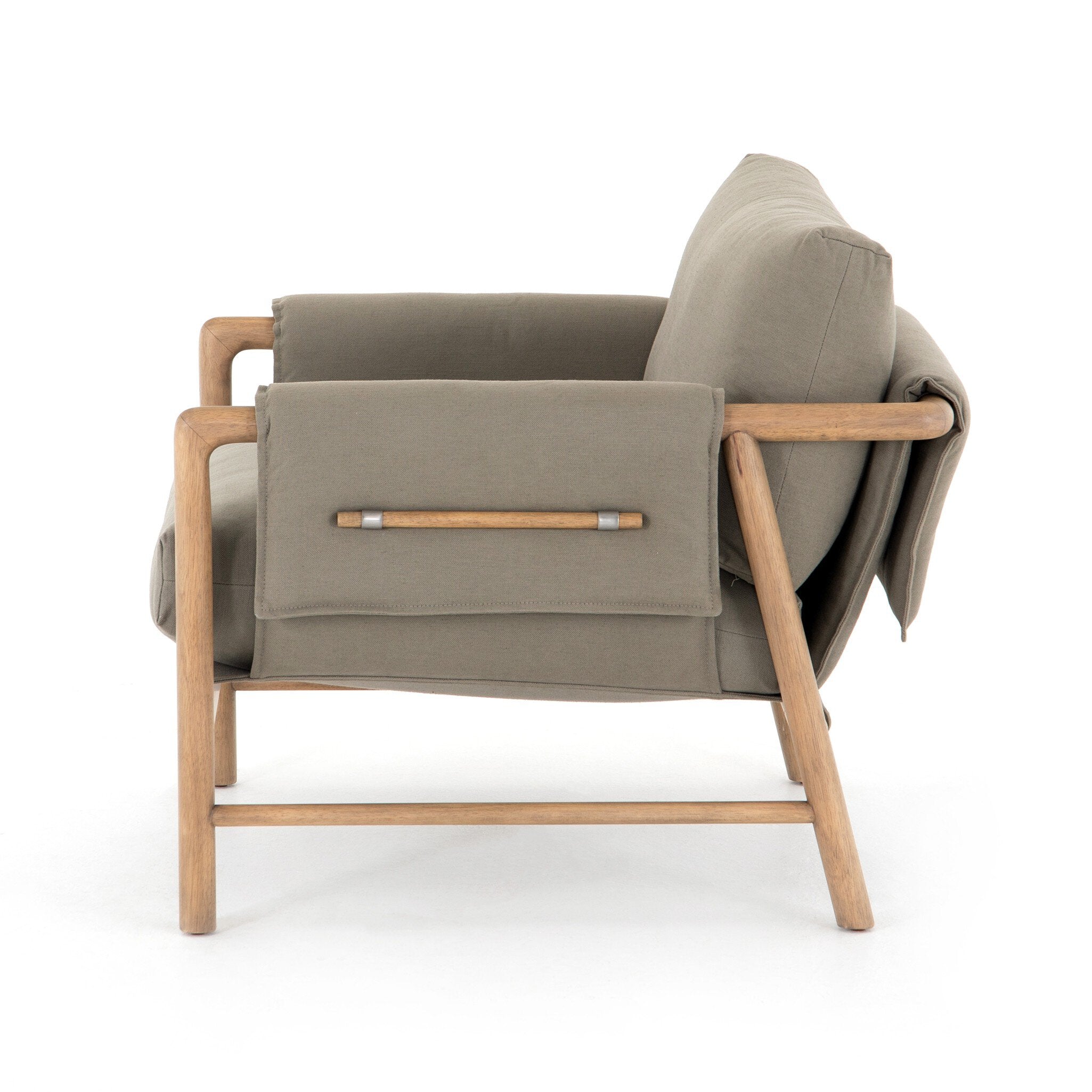 Four Hands Harrison Chair — Villa Olive-Burnished Parawood-Brushed Silver